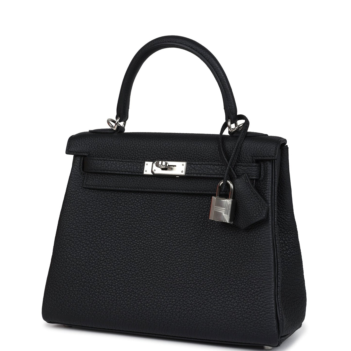 Hermes Kelly Retourne 28 Black Togo Palladium Hardware
