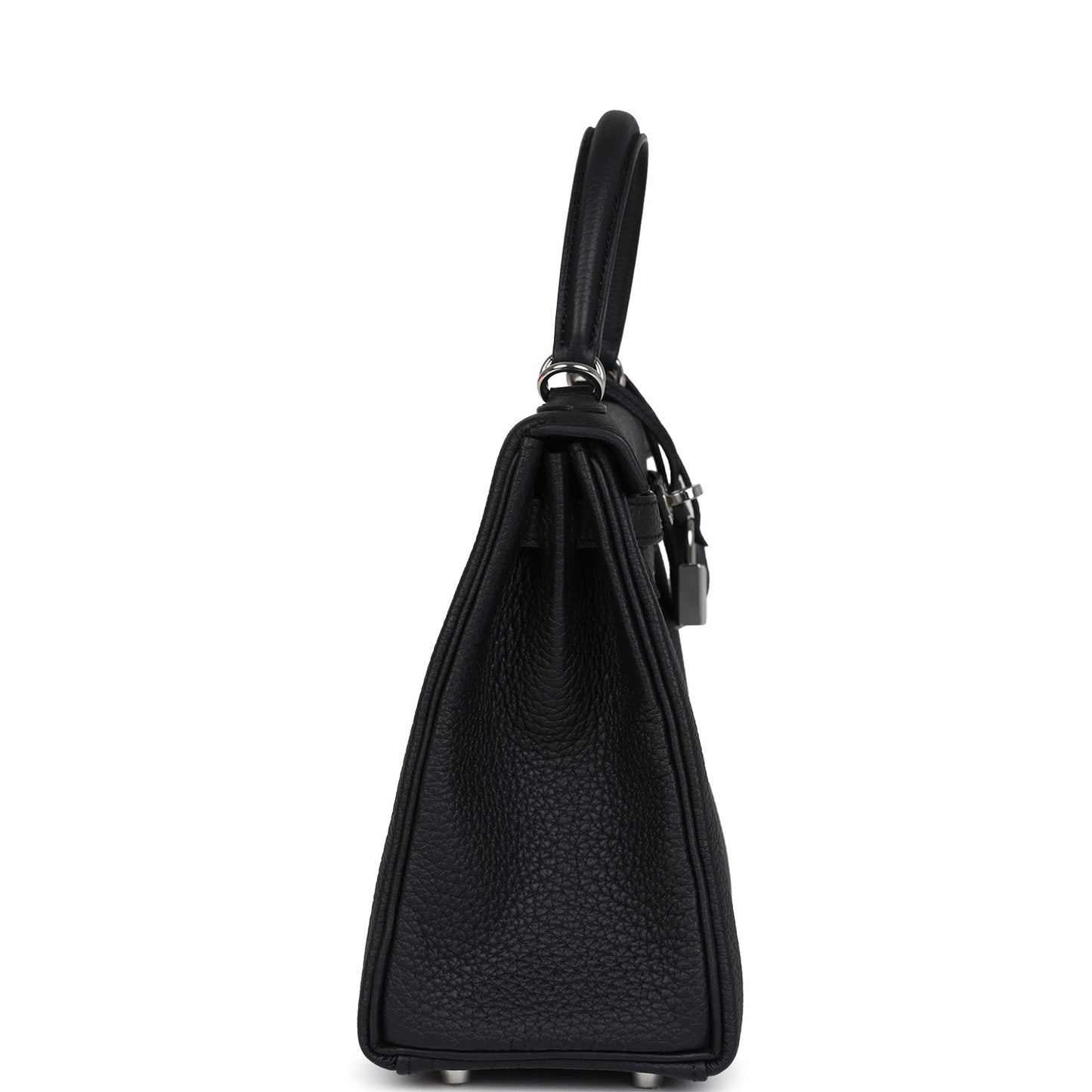 Hermes Kelly Retourne 28 Black Togo Palladium Hardware