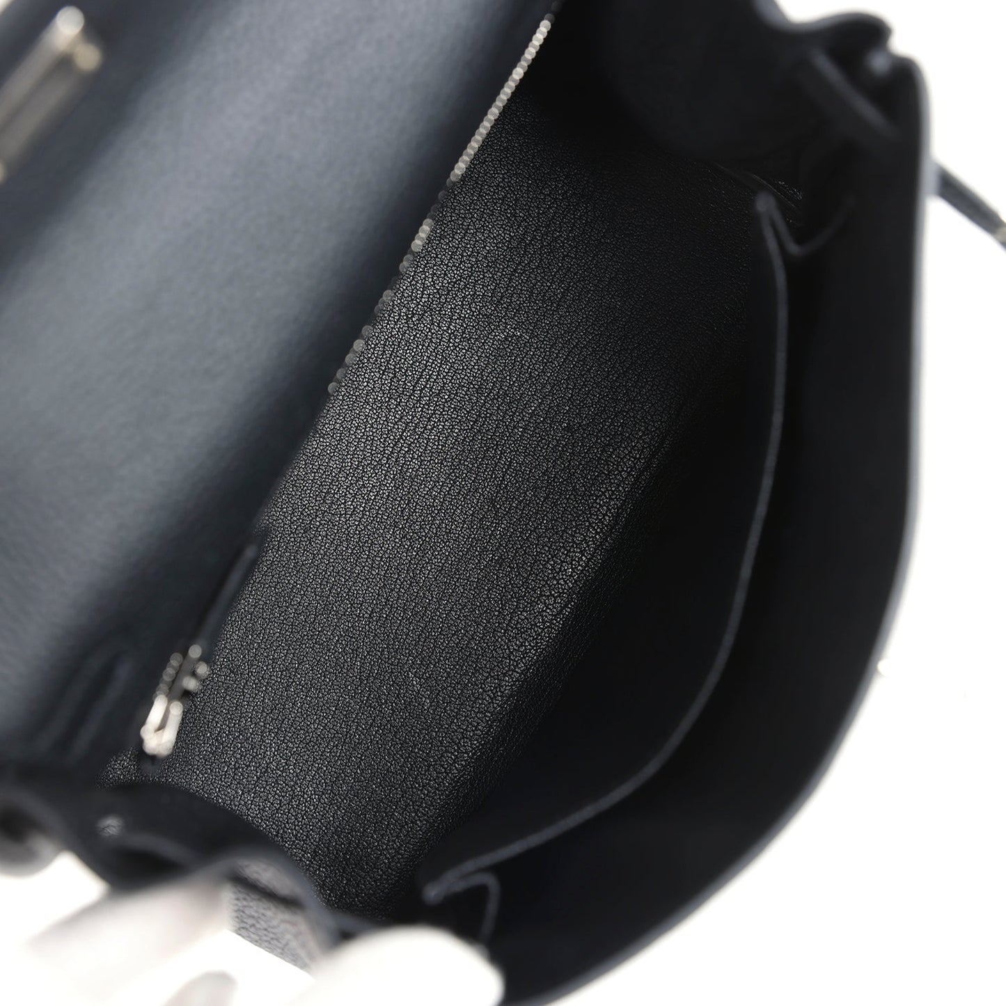 Hermes Kelly Retourne 28 Black Togo Palladium Hardware