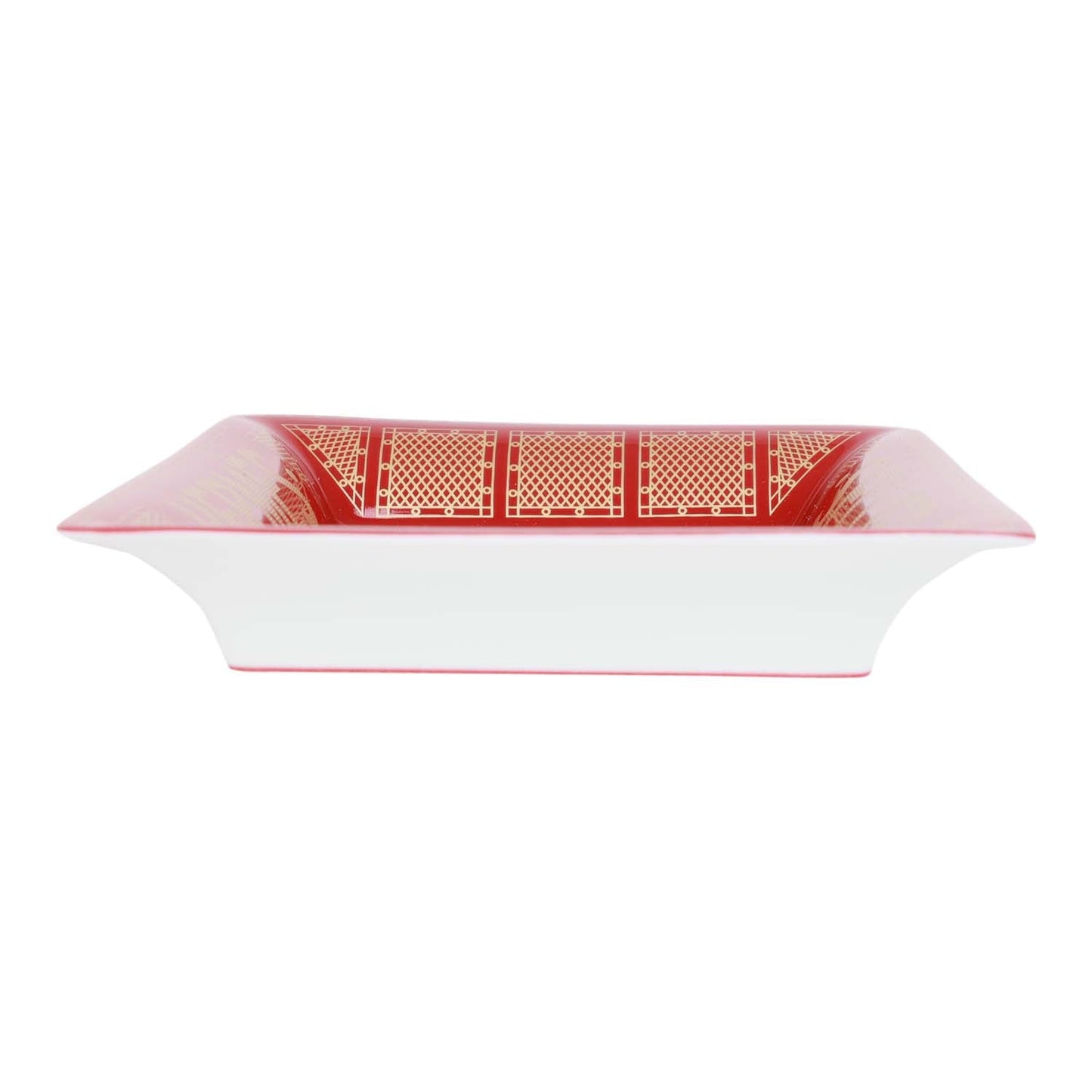 Hermes 2H Vide Poche "Hermes Sellier" Rouge Porcelain Change Tray