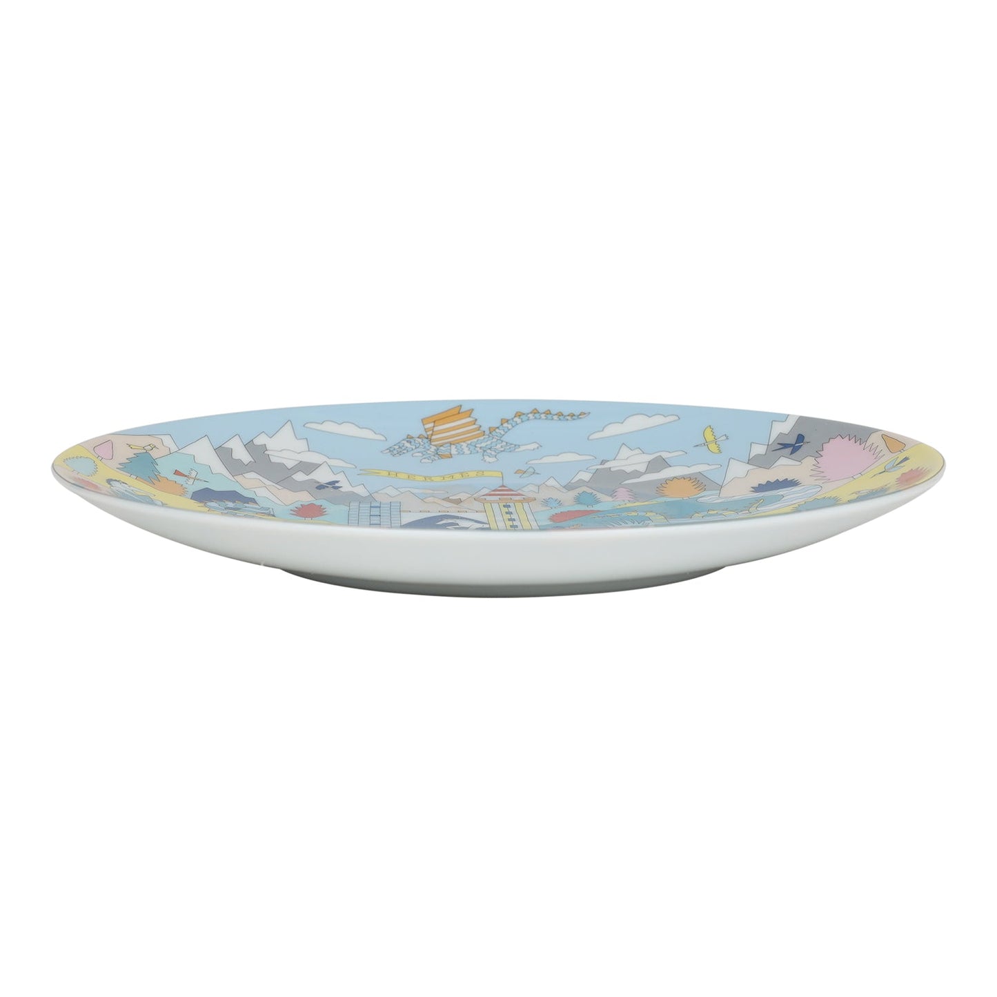 Hermes Epopee Set of 4 White Multicolor Porcelain Tableware Set