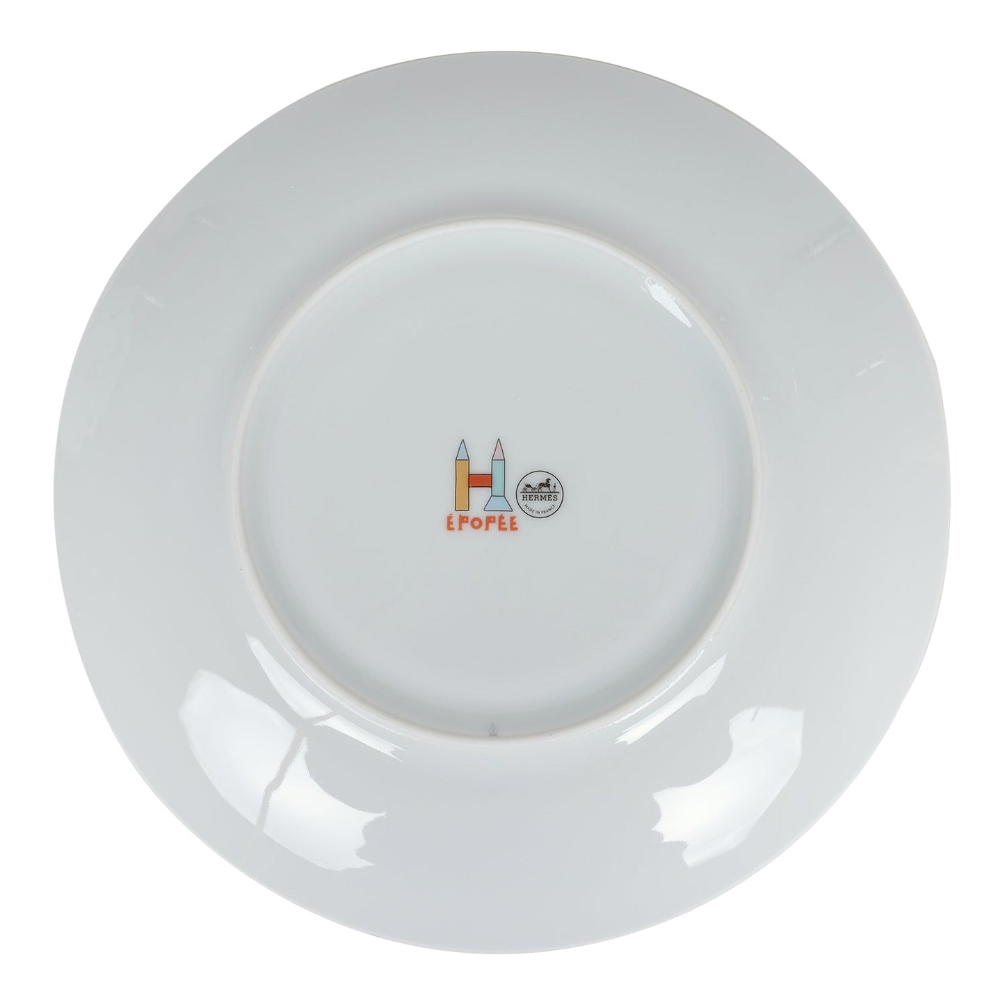 Hermes Epopee Set of 4 White Multicolor Porcelain Tableware Set