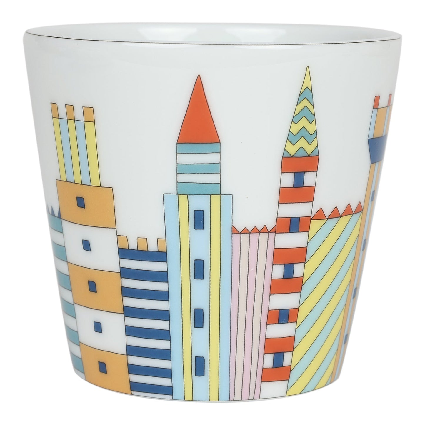 Hermes Epopee Set of 4 White Multicolor Porcelain Tableware Set