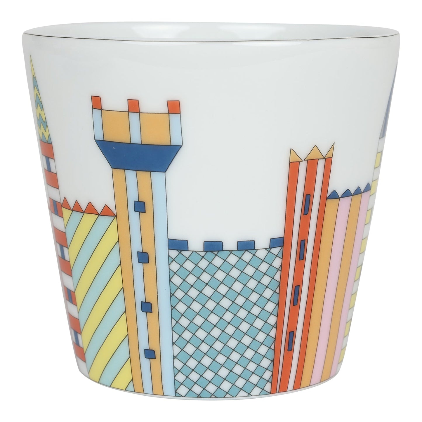 Hermes Epopee Set of 4 White Multicolor Porcelain Tableware Set