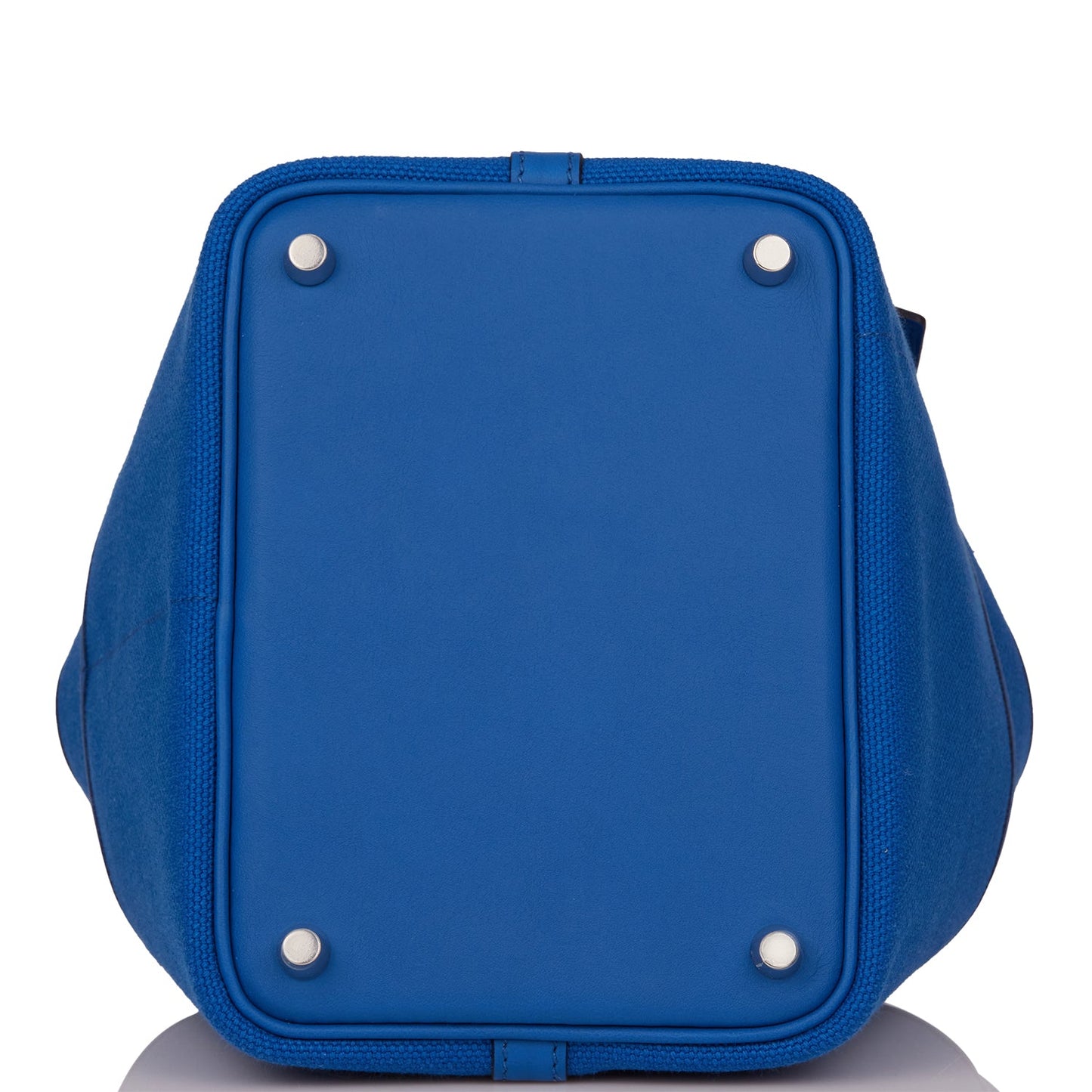 Hermes Picotin Cargo 18 Bleu France Swift and Toile Canvas Palladium Hardware