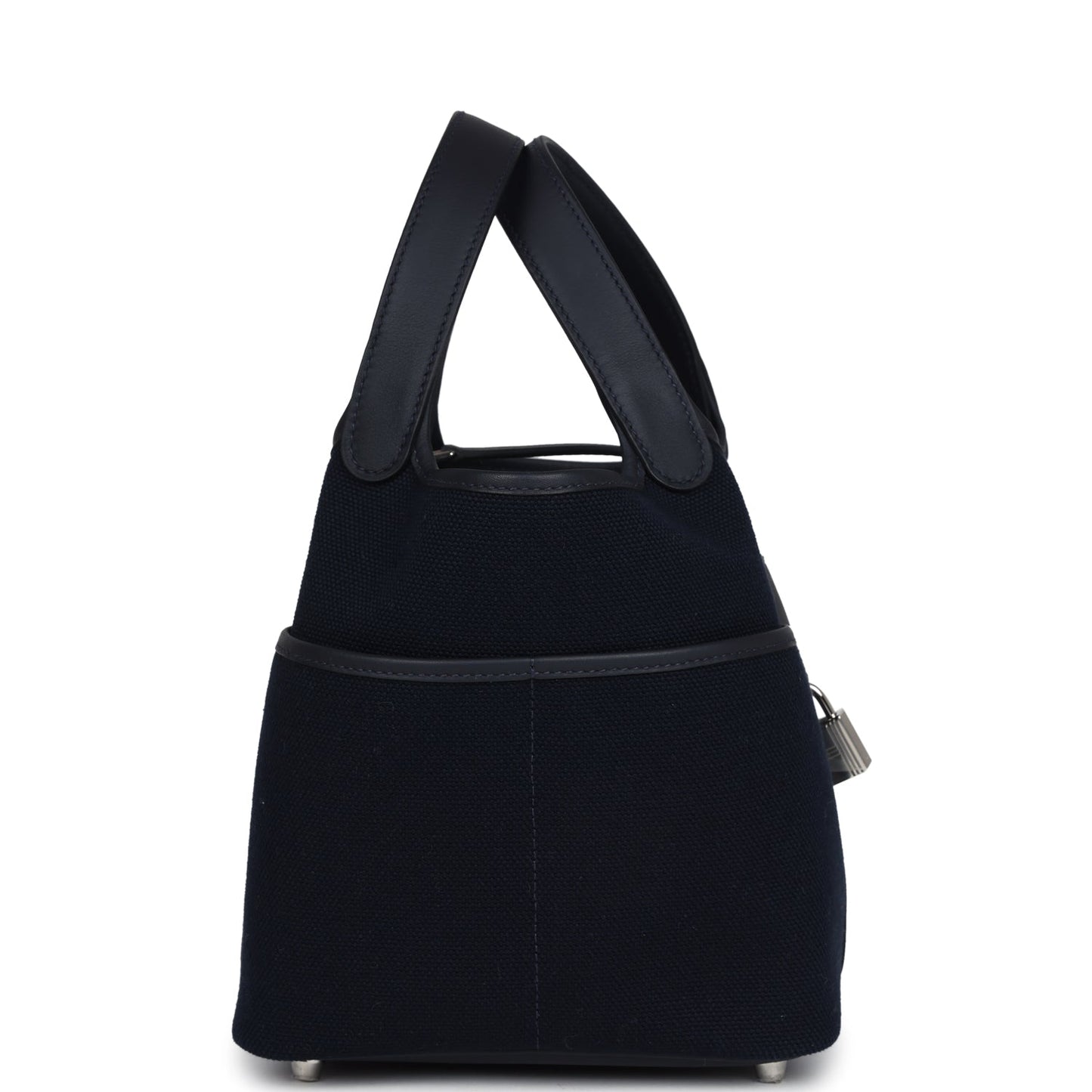 Hermes Picotin Cargo 18 Caban Swift and Black Toile Canvas Palladium Hardware
