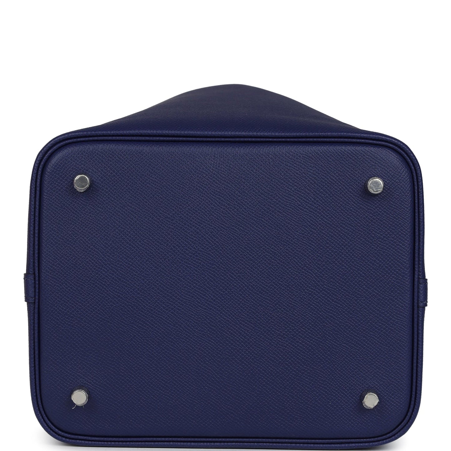 Hermes Picotin Lock 22 Tressage De Cuir Bleu Encre, Brique and Black Epsom Palladium Hardware