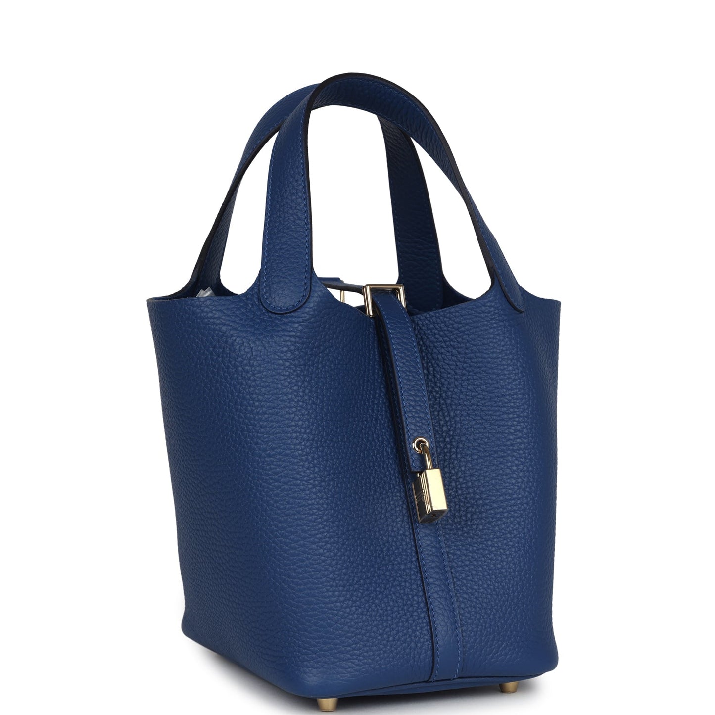 Hermes Picotin Lock 18 Bleu Tie Clemence Permabrass Hardware