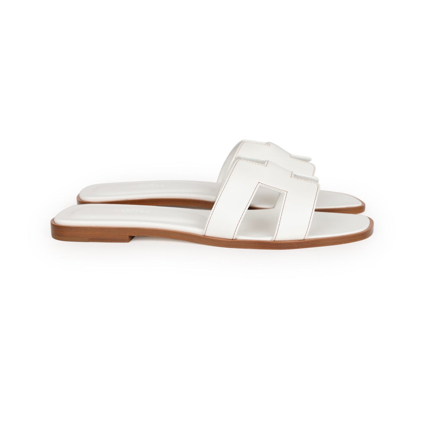 Hermes Oran Sandals White Box Calfskin 39 EU