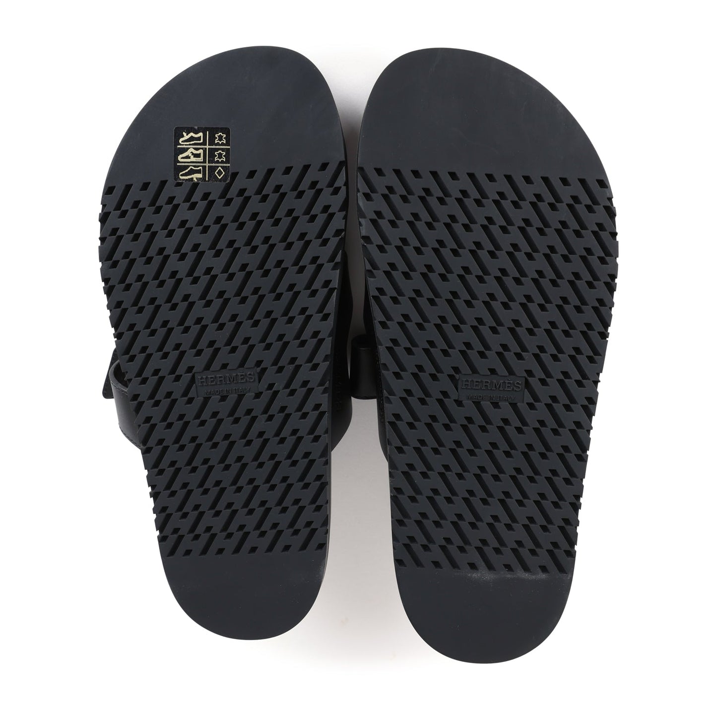 Hermes Chypre Techno Sandals Black Calfskin Palladium Hardware 38.5 EU