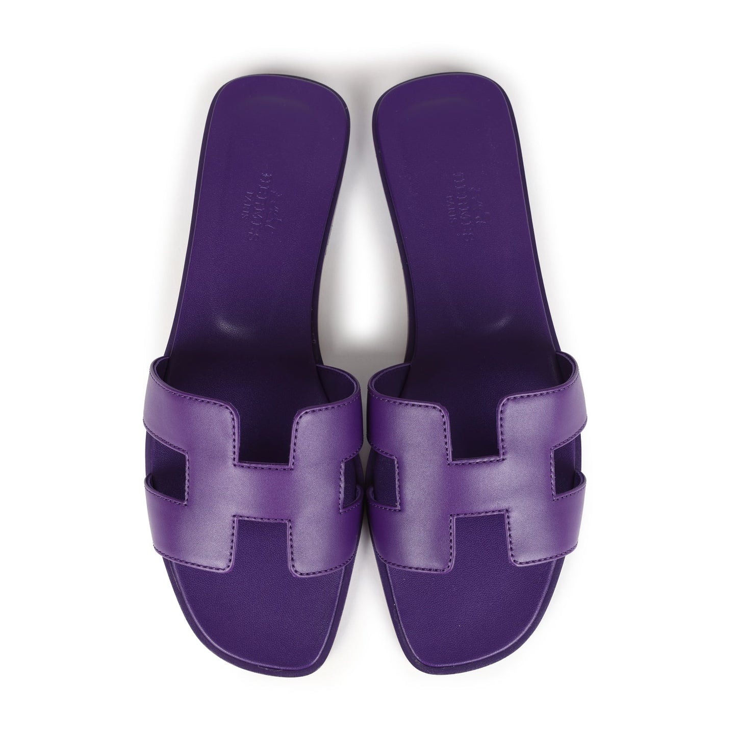 Hermes Oran Sandals Violet Majorette Calfskin 38.5 EU