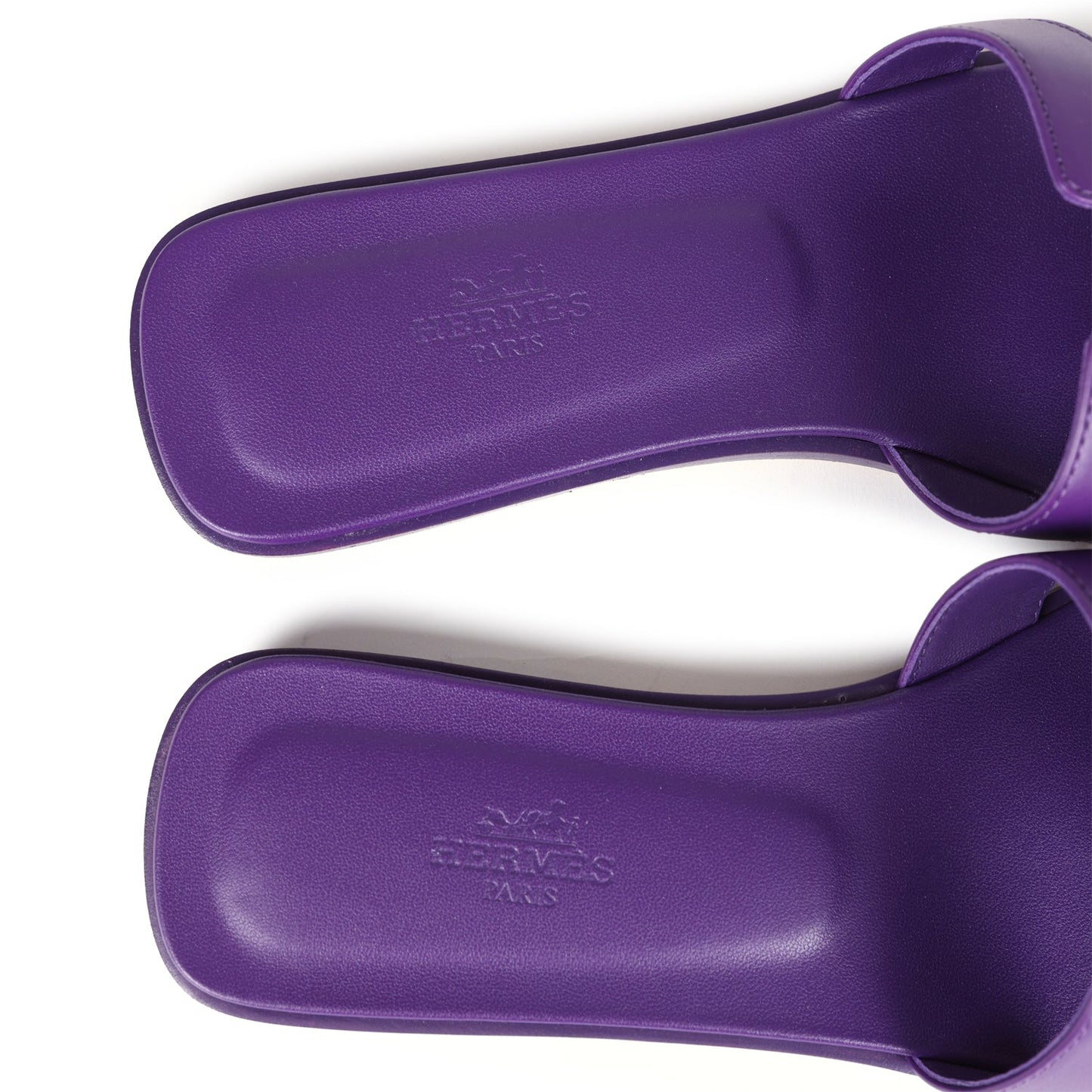 Hermes Oran Sandals Violet Majorette Calfskin 38.5 EU