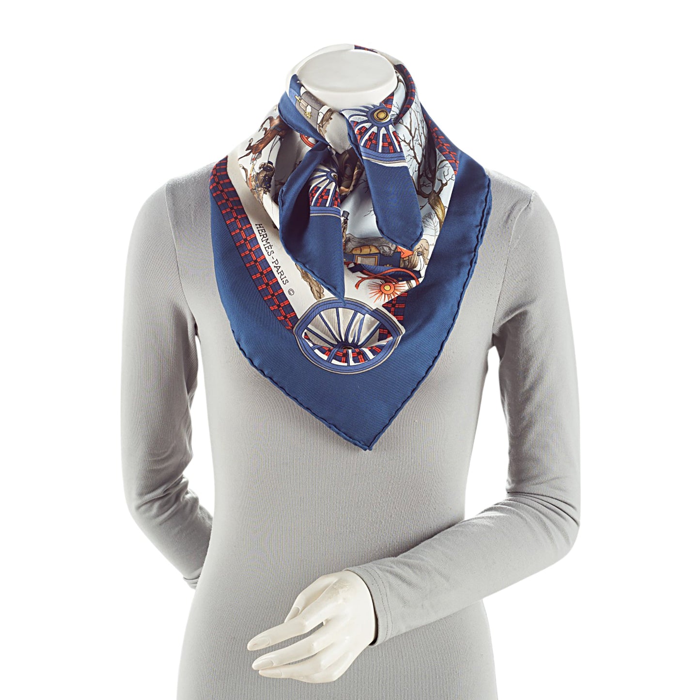 Hermes Vintage Silk The Bull & Mouth Regent's Circus Piccadilly 90cm Scarf