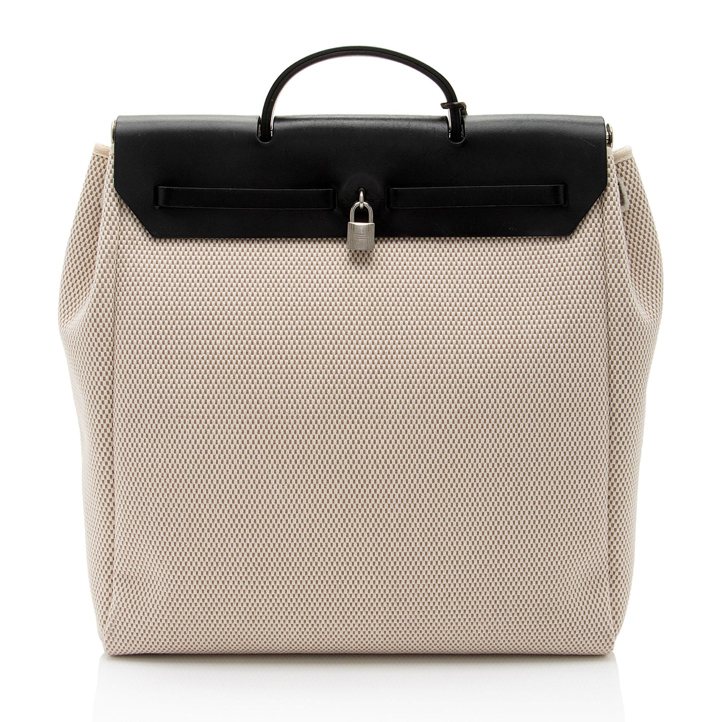 Hermes Vintage Toile Cabas Herbag 40 Satchel