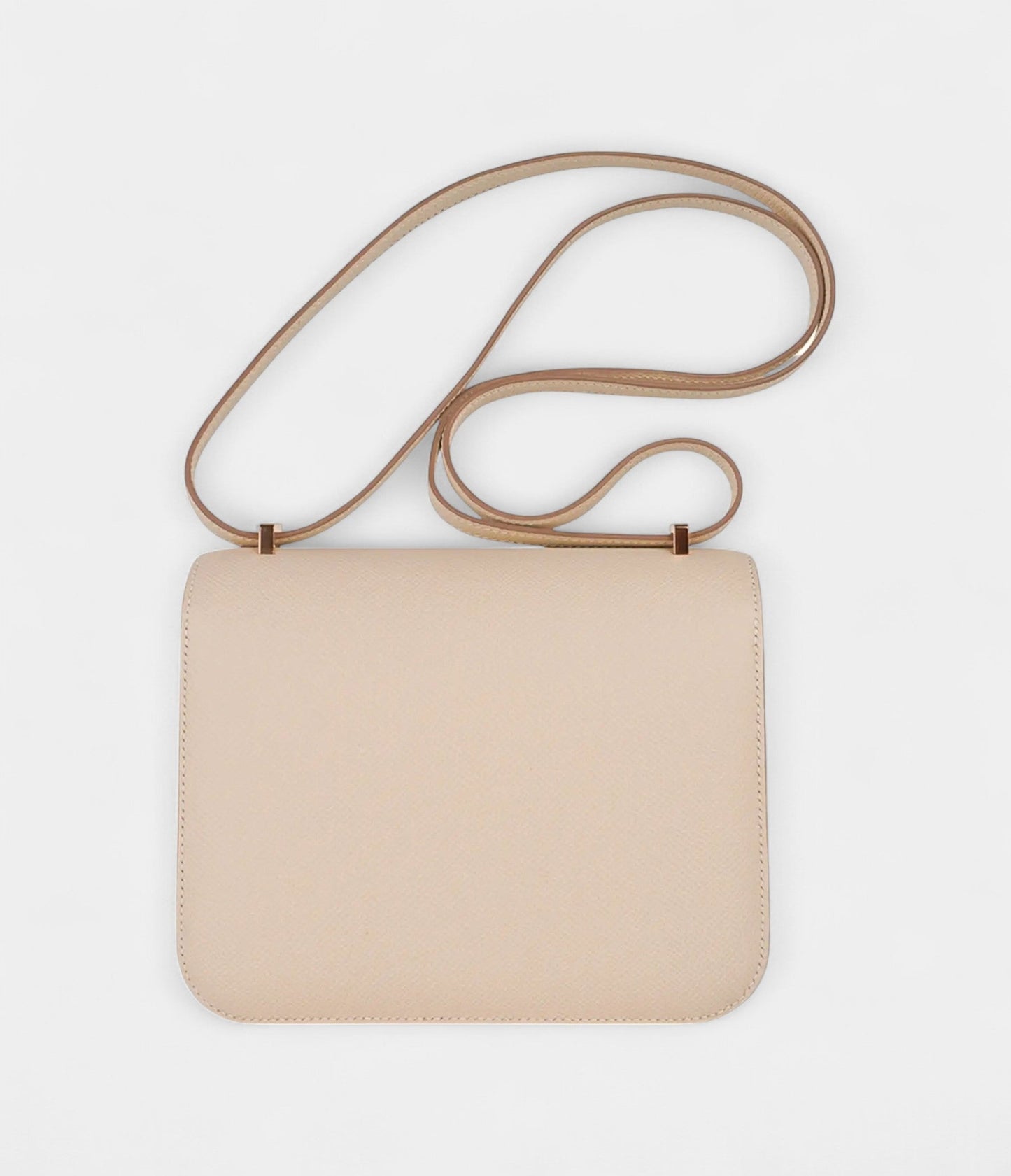 Hermes Constance 18 Bag Craie / Gris Perle Rose Gold Hardware