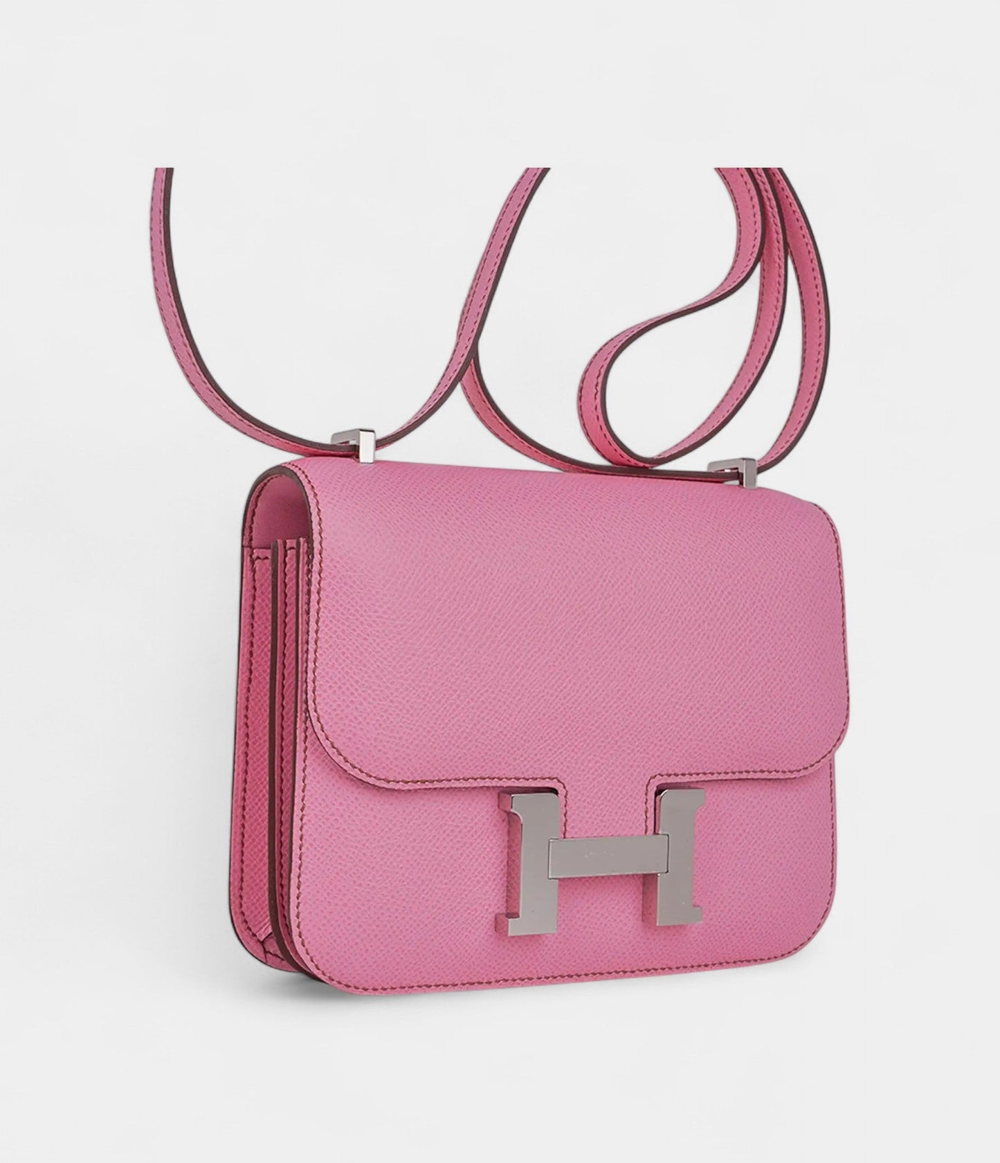 Hermes Constance 18 Mini Bag 5P Pink Epsom Palladium Hardware