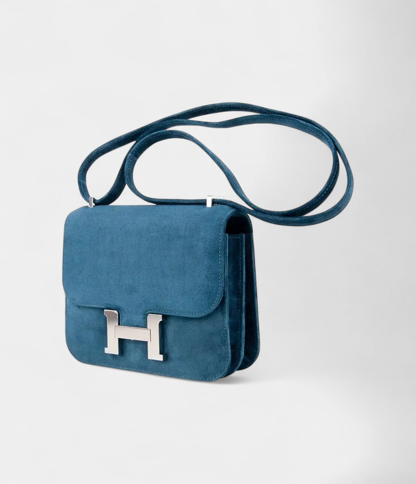 Hermes Constance Bag 18 Blue Ocean Doblis Palladium Limited Edition
