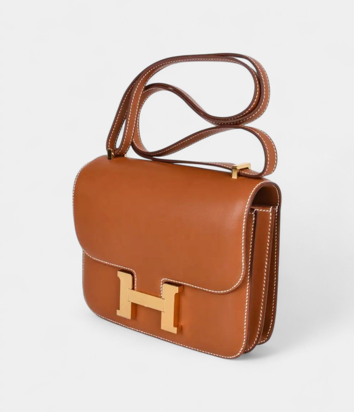 Hermes Constance Bag 18 Rare Fauve Barenia Leather Gold Hardware