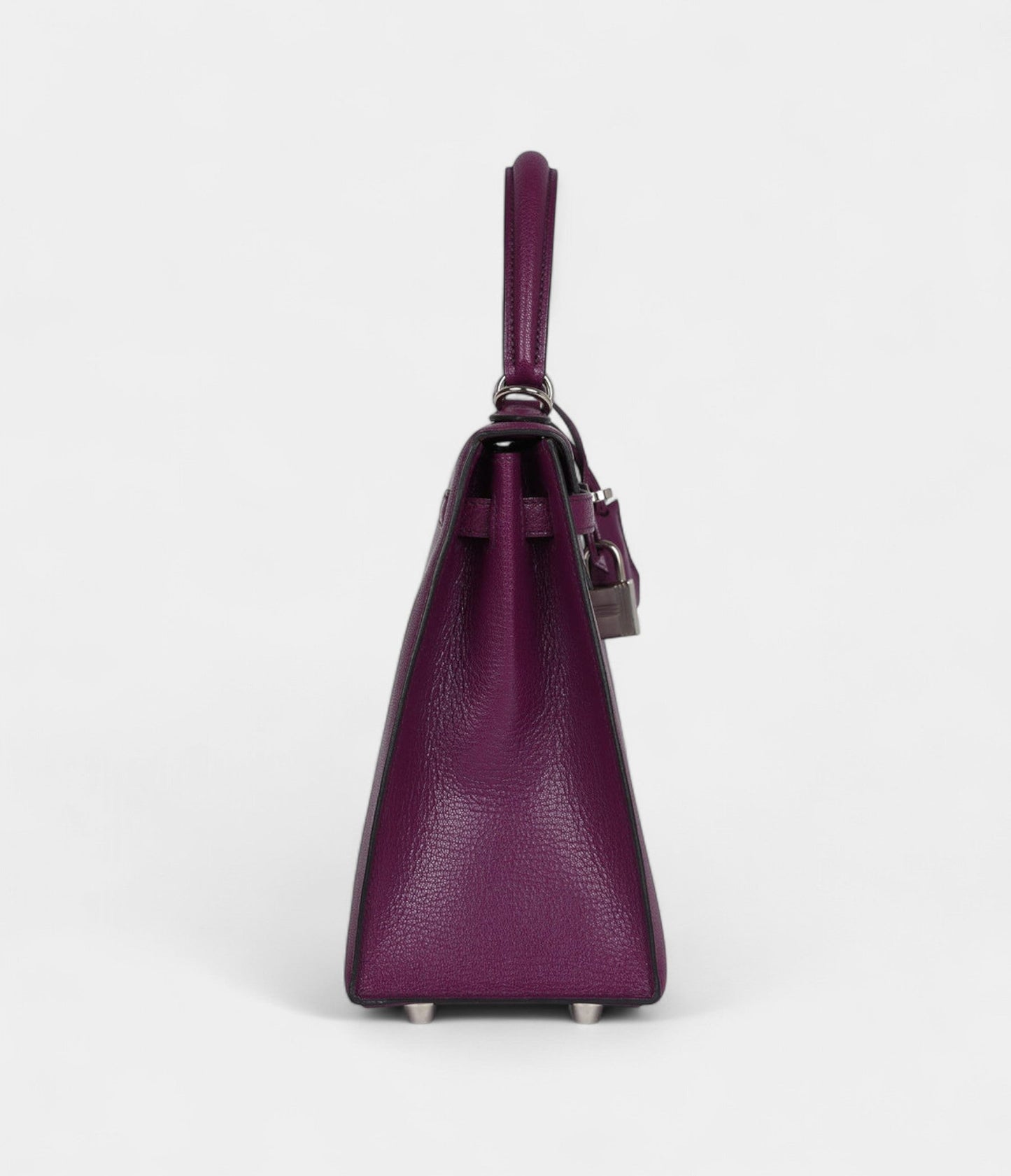 Hermes Kelly 25 Anemone Chevre Mysore Palladium Hardware