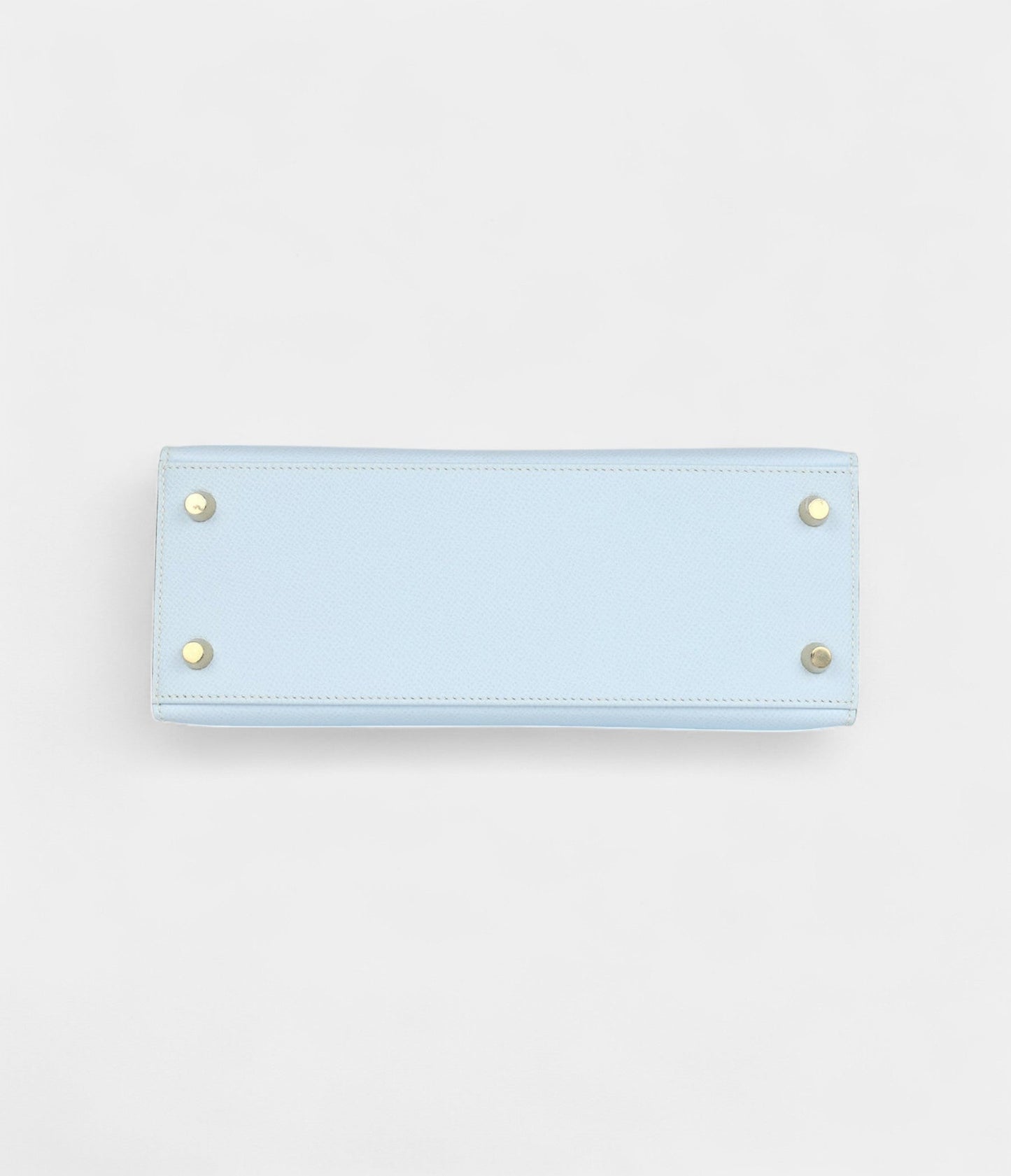 Hermes Kelly 25 Bleu Brume Epsom Gold Hardware
