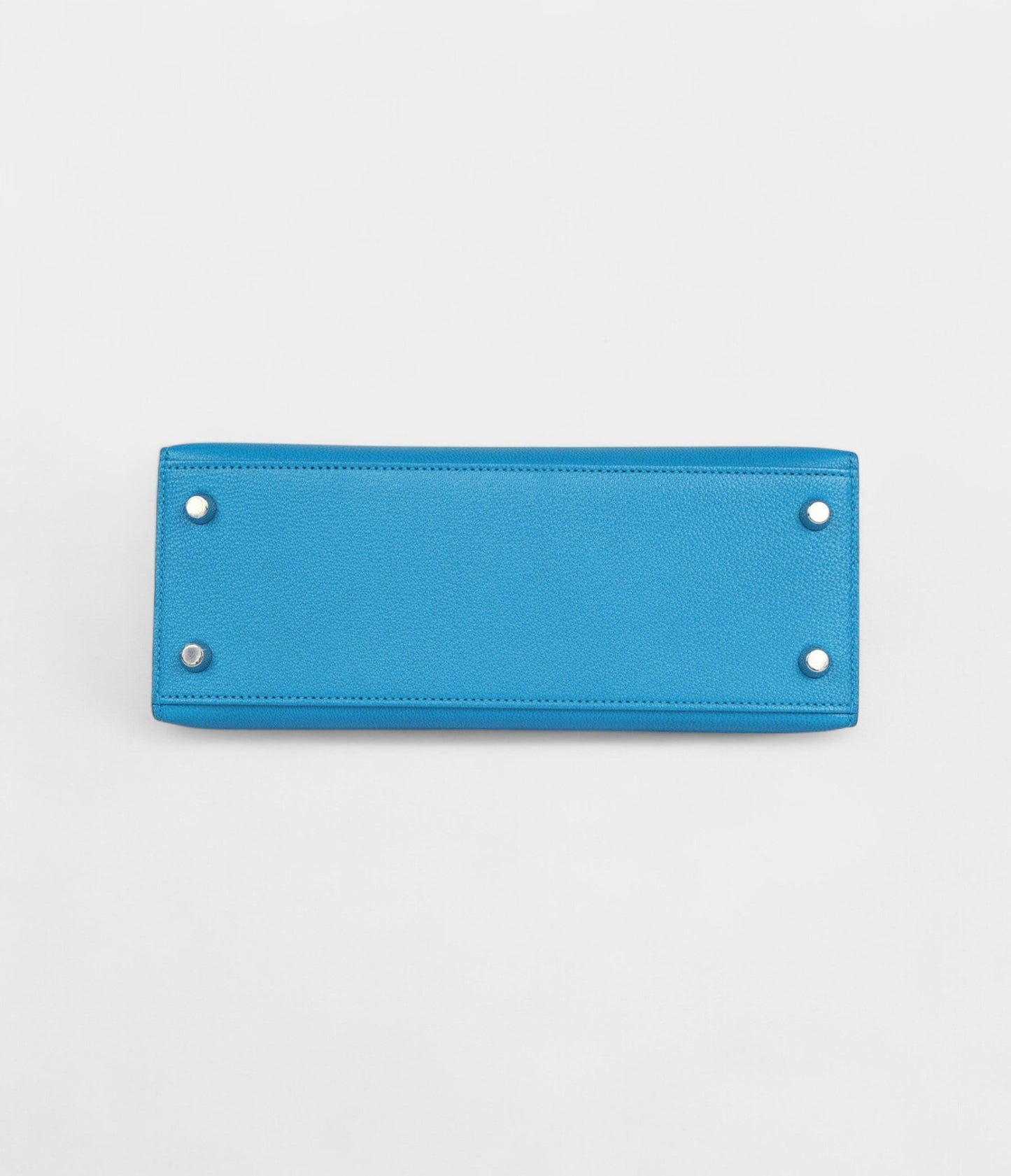 Hermes Kelly 25 Bleu Zanzibar Chevre Palladium Hardware