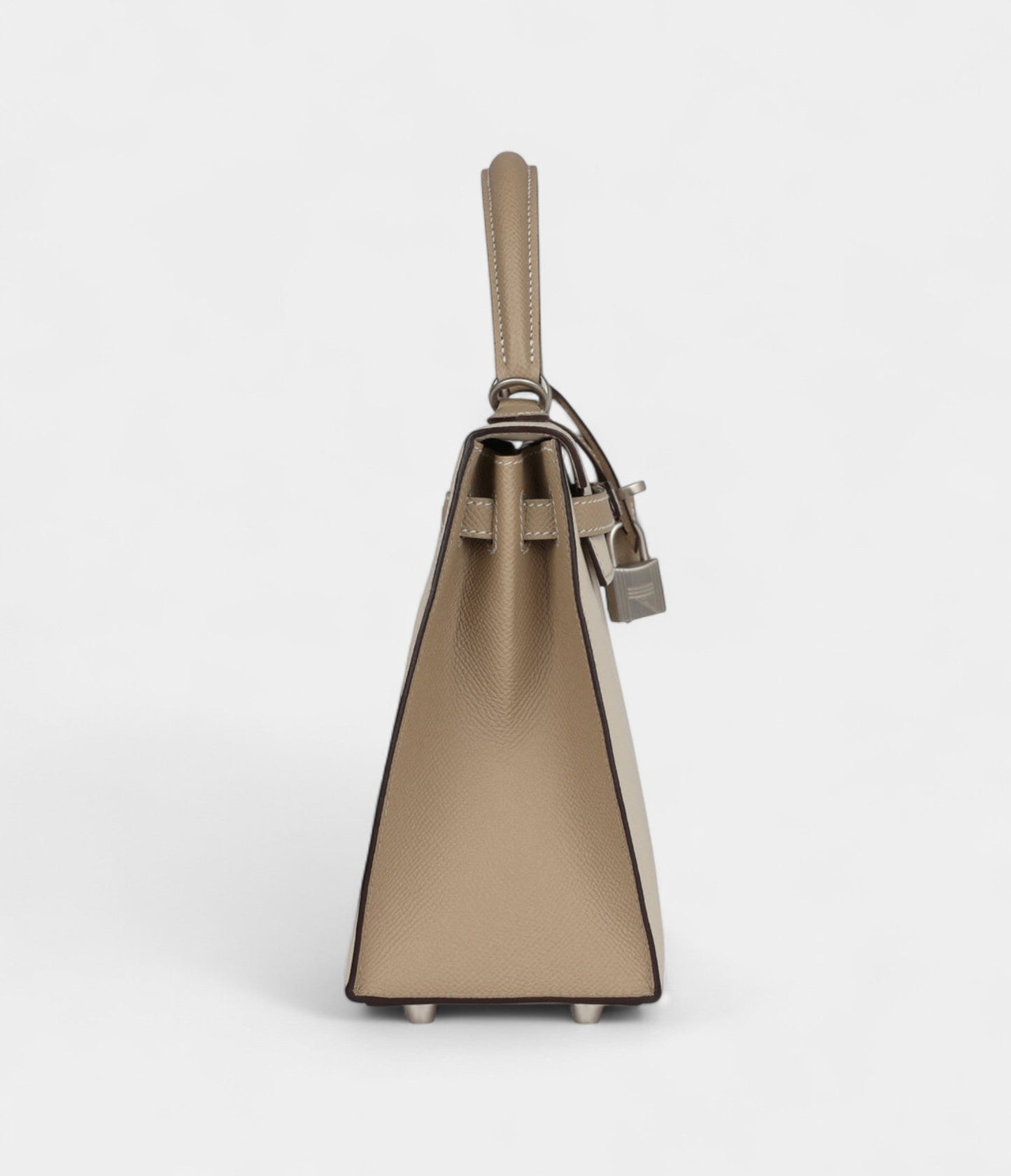 Hermes Kelly 25 Craie and Trench Epsom Brushed Palladium Hardware