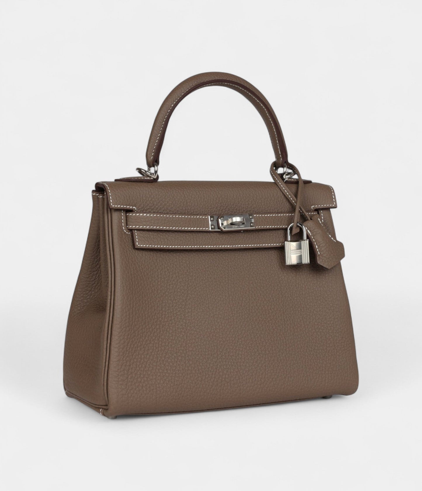 Hermes Kelly 25 Etoupe Togo Palladium Hardware