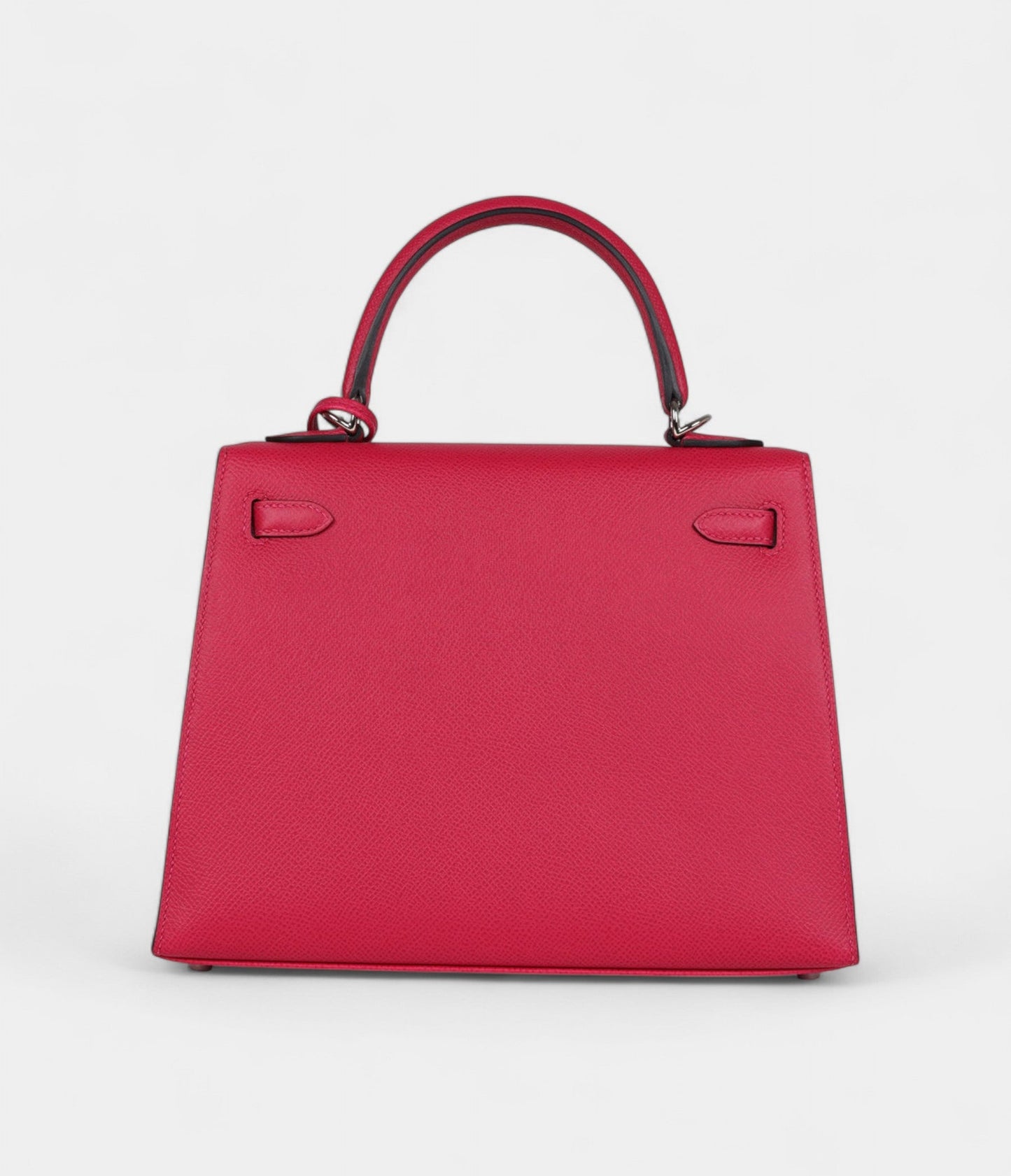 Hermes Kelly 25 Framboise Verso Epsom Palladium Hardware