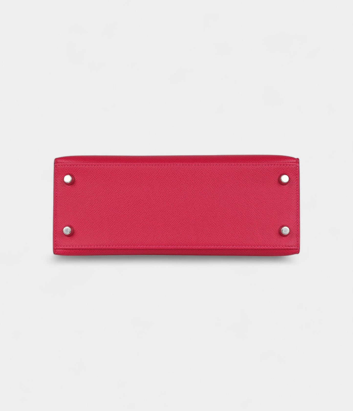 Hermes Kelly 25 Framboise Verso Epsom Palladium Hardware