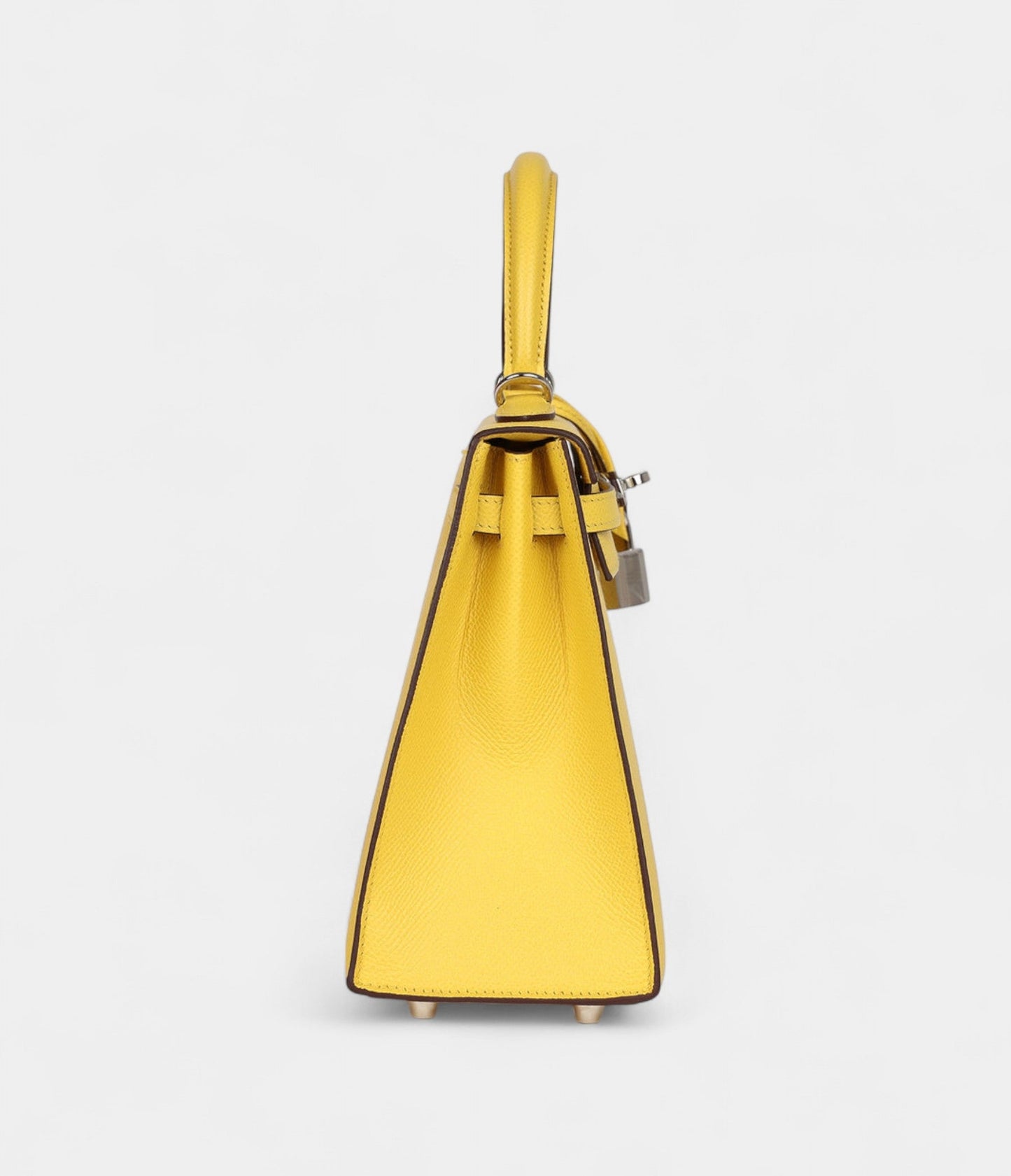 Hermes Kelly 25 Jaune De Naples Epsom Palladium Hardware