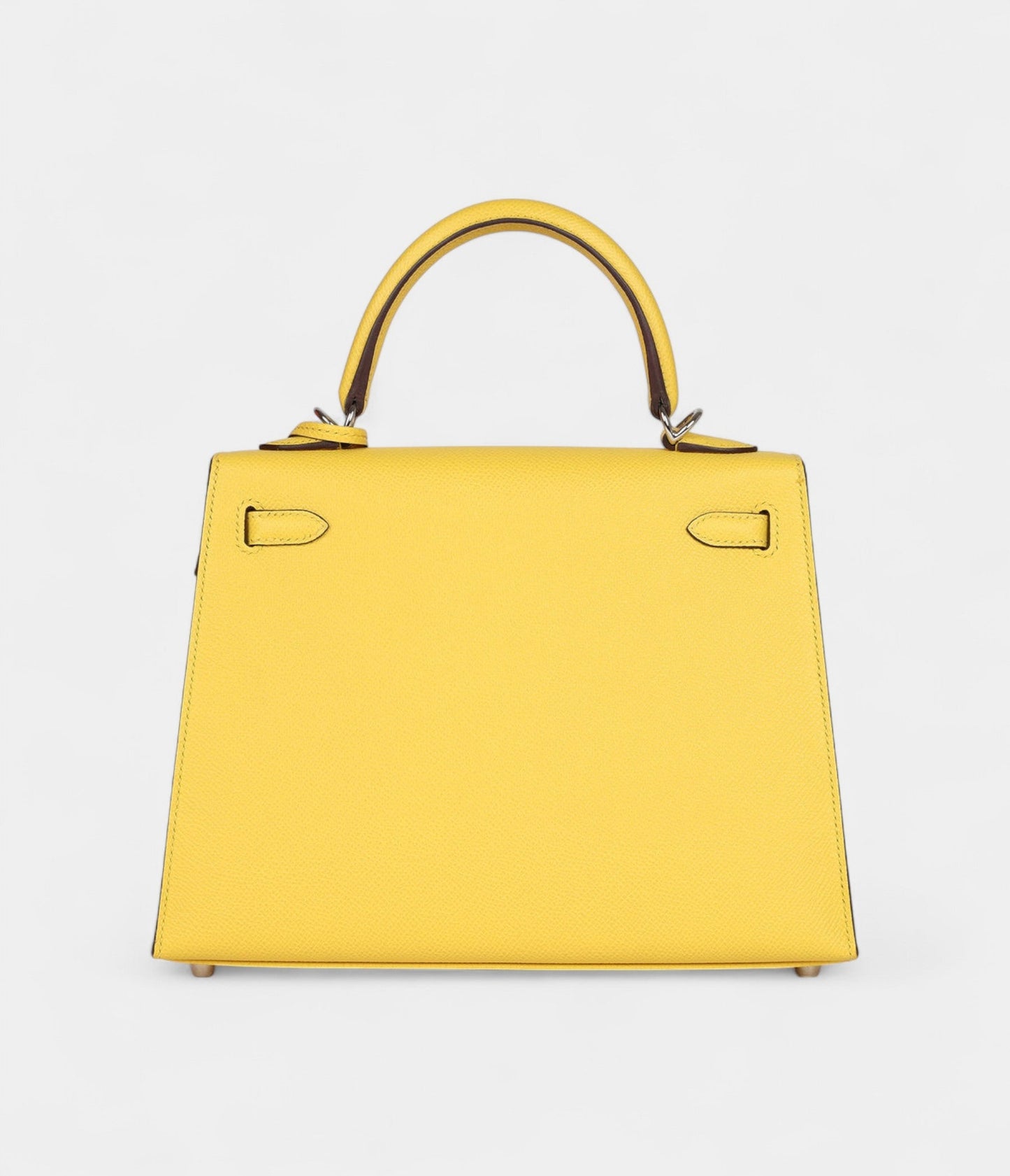 Hermes Kelly 25 Jaune De Naples Epsom Palladium Hardware
