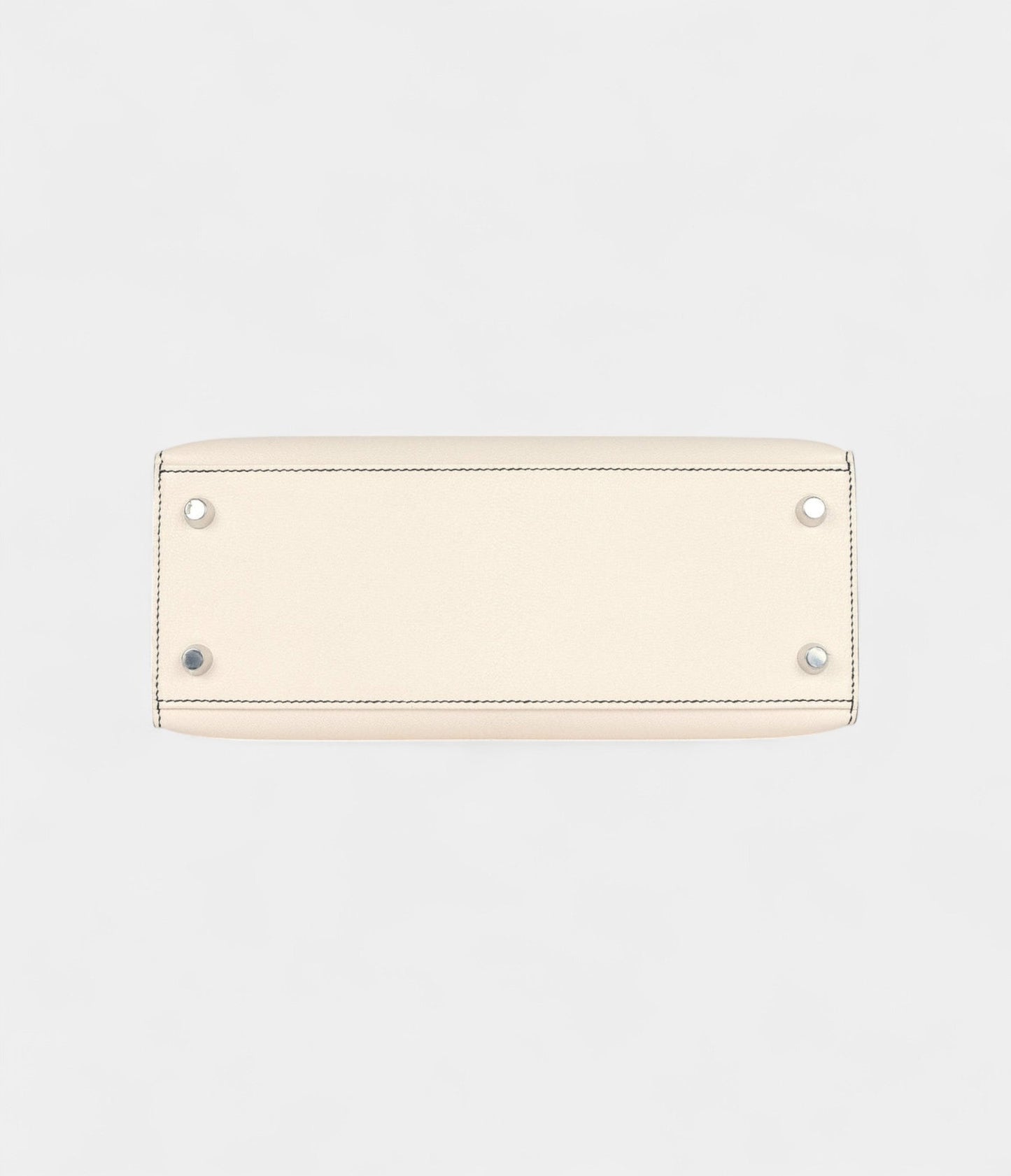 Hermes Kelly 25 Nata and Black Chevre Mysore Brushed Palladium Hardware
