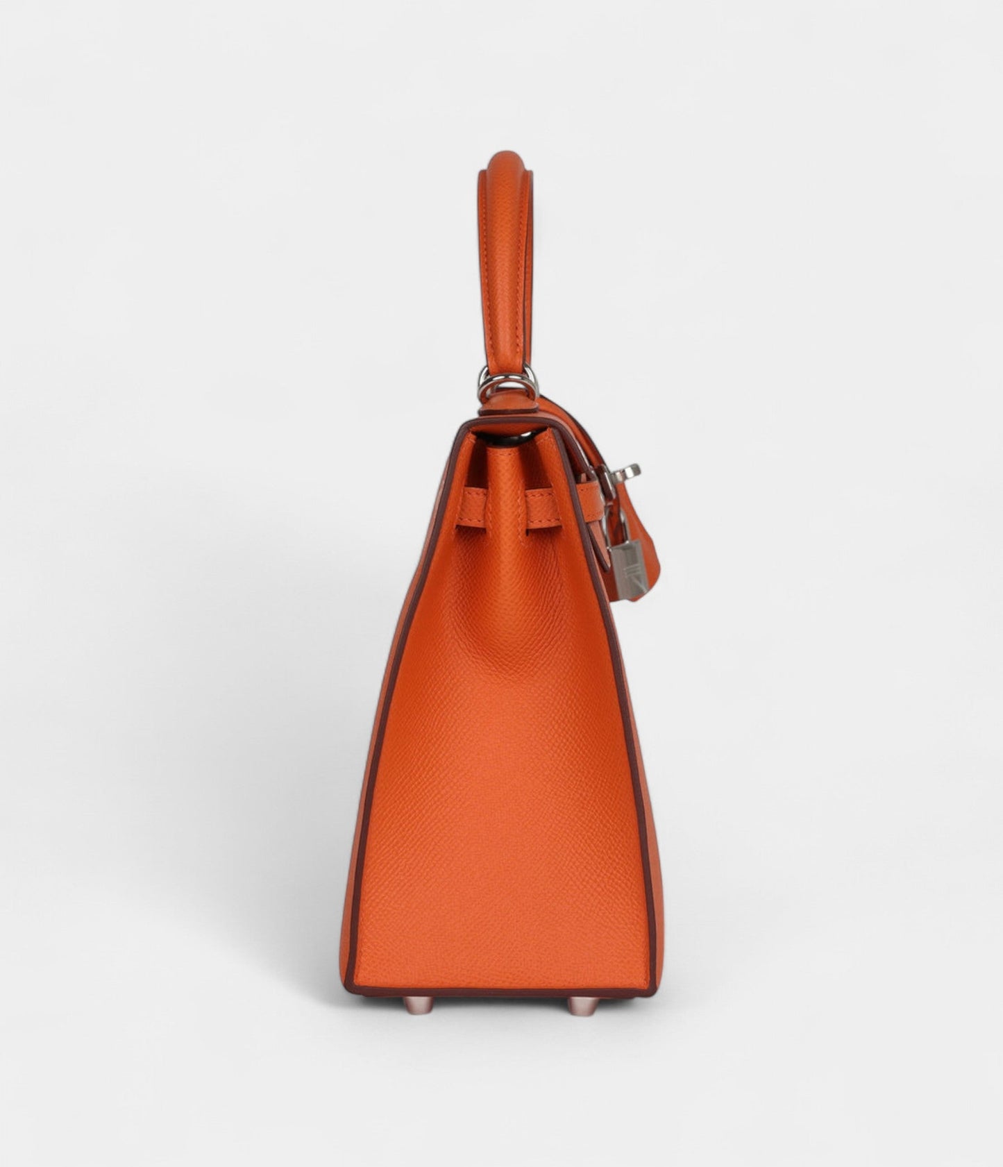 Hermes Kelly 25 Orange Epsom Palladium Hardware