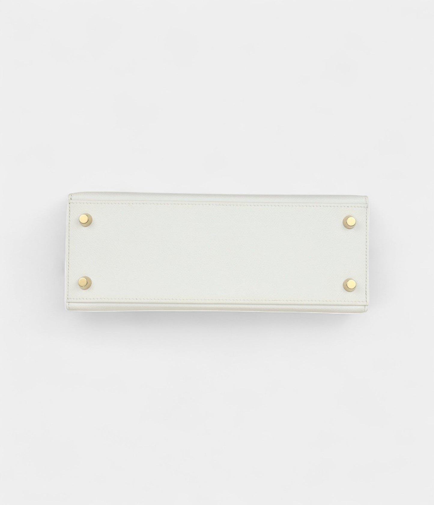 Hermes Kelly 25 White and Vert Cypress Epsom Brushed Gold Hardware