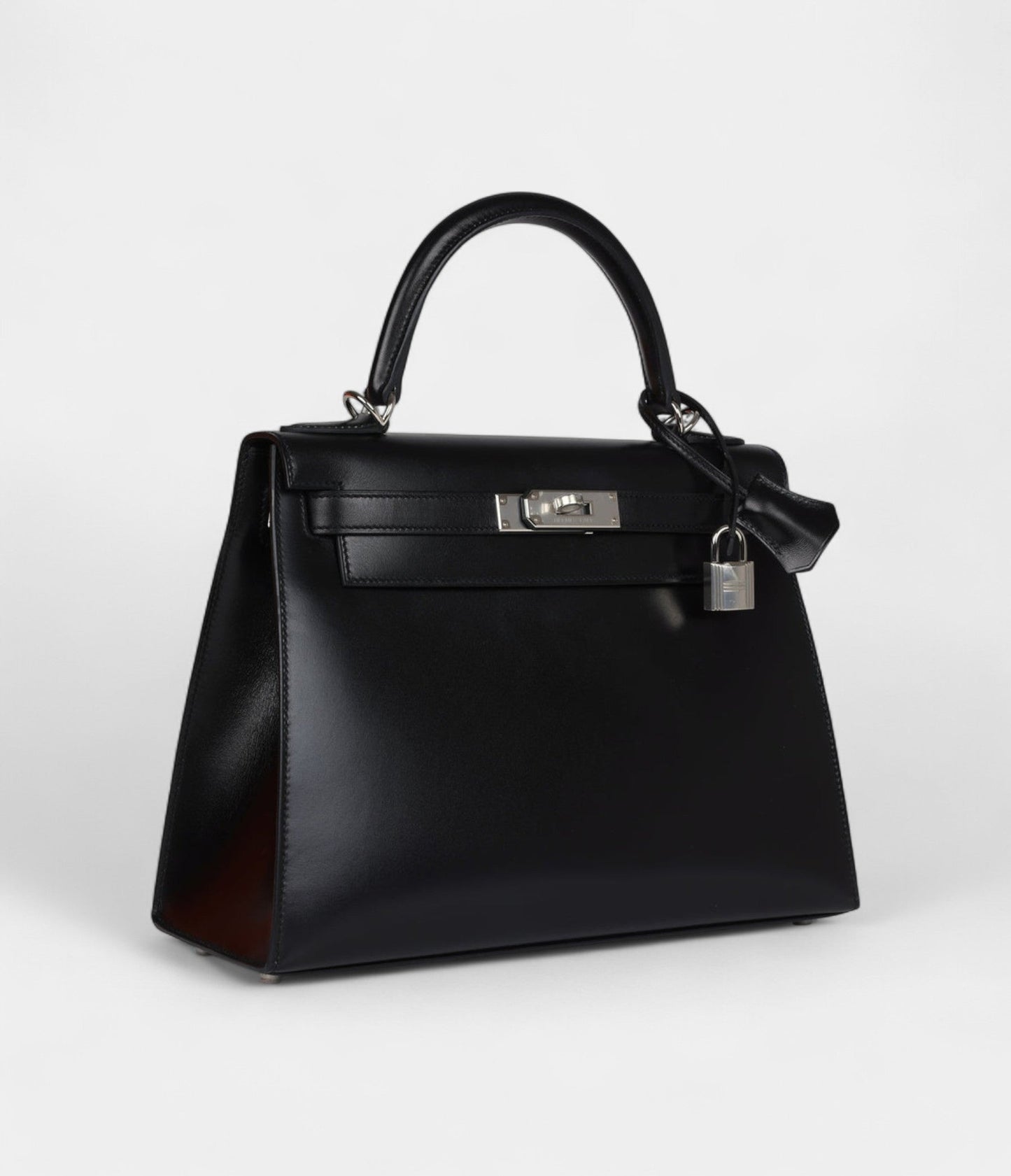 Hermes Kelly 28 Black Box Palladium Hardware