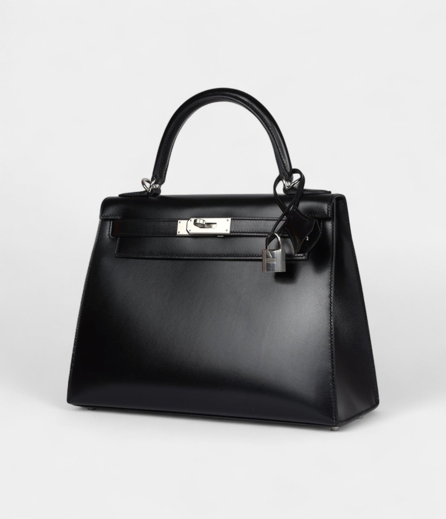 Hermes Kelly 28 Black Box Palladium Hardware