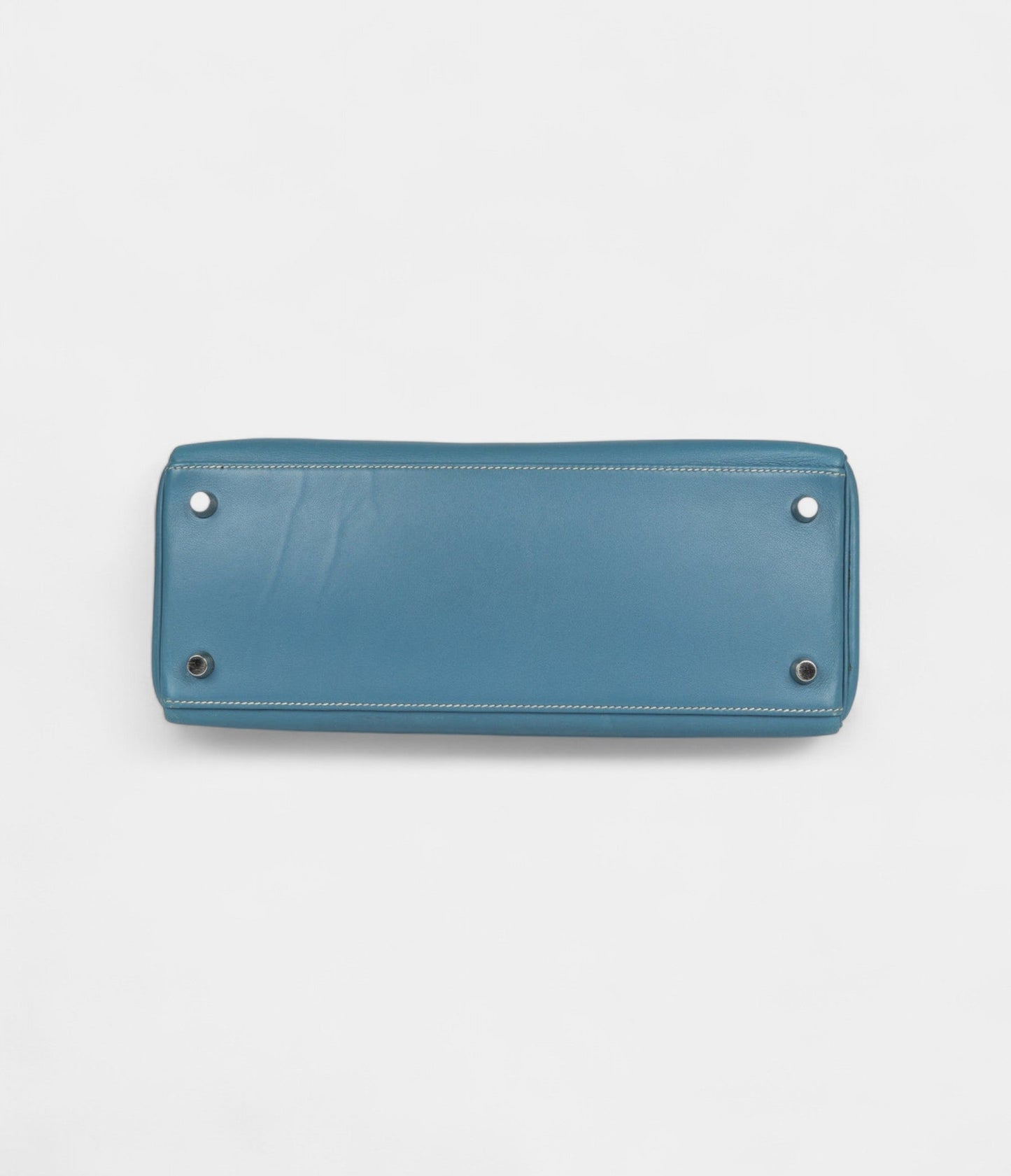 Hermes Kelly 28 Blue Jean Gulliver Palladium Hardware