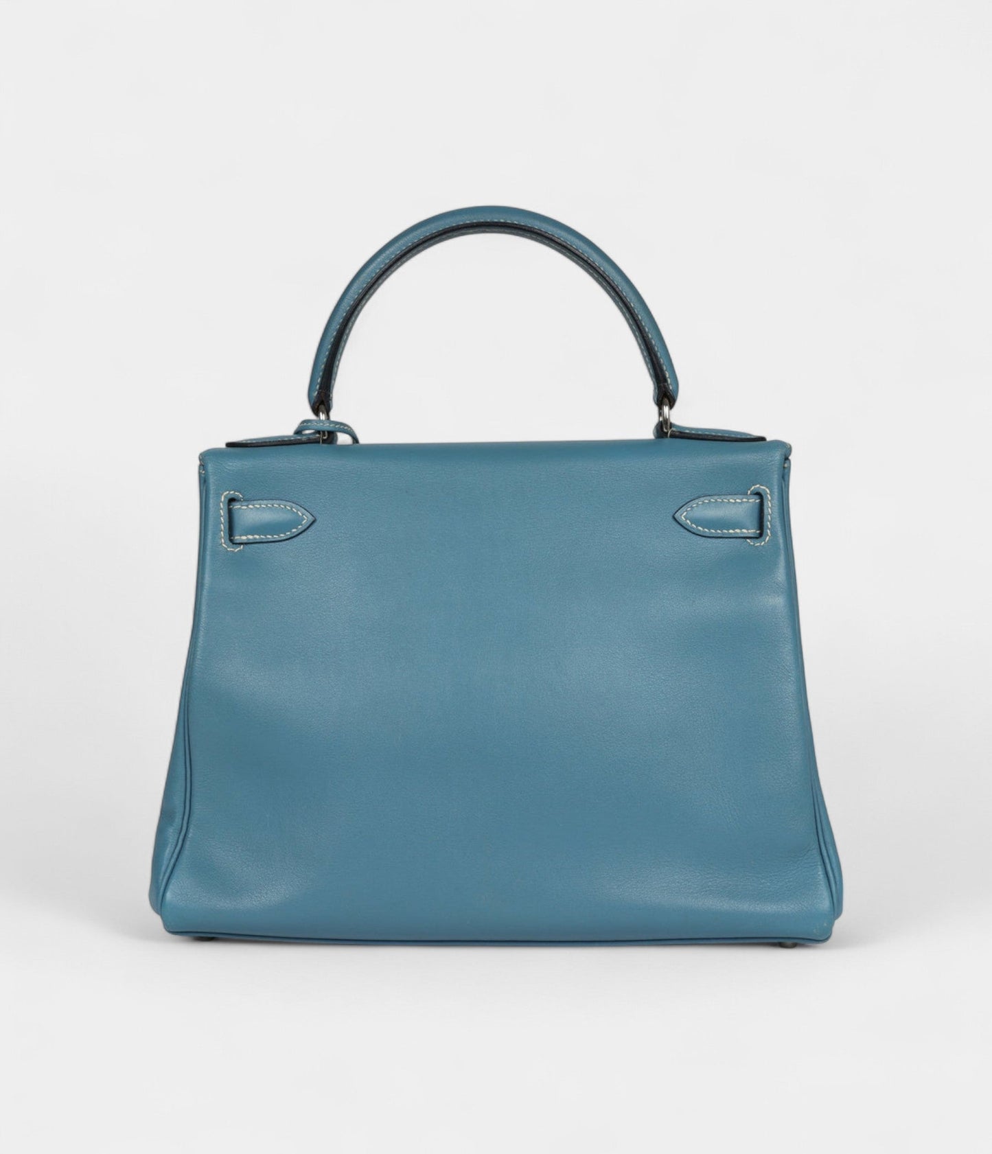 Hermes Kelly 28 Blue Jean Gulliver Palladium Hardware