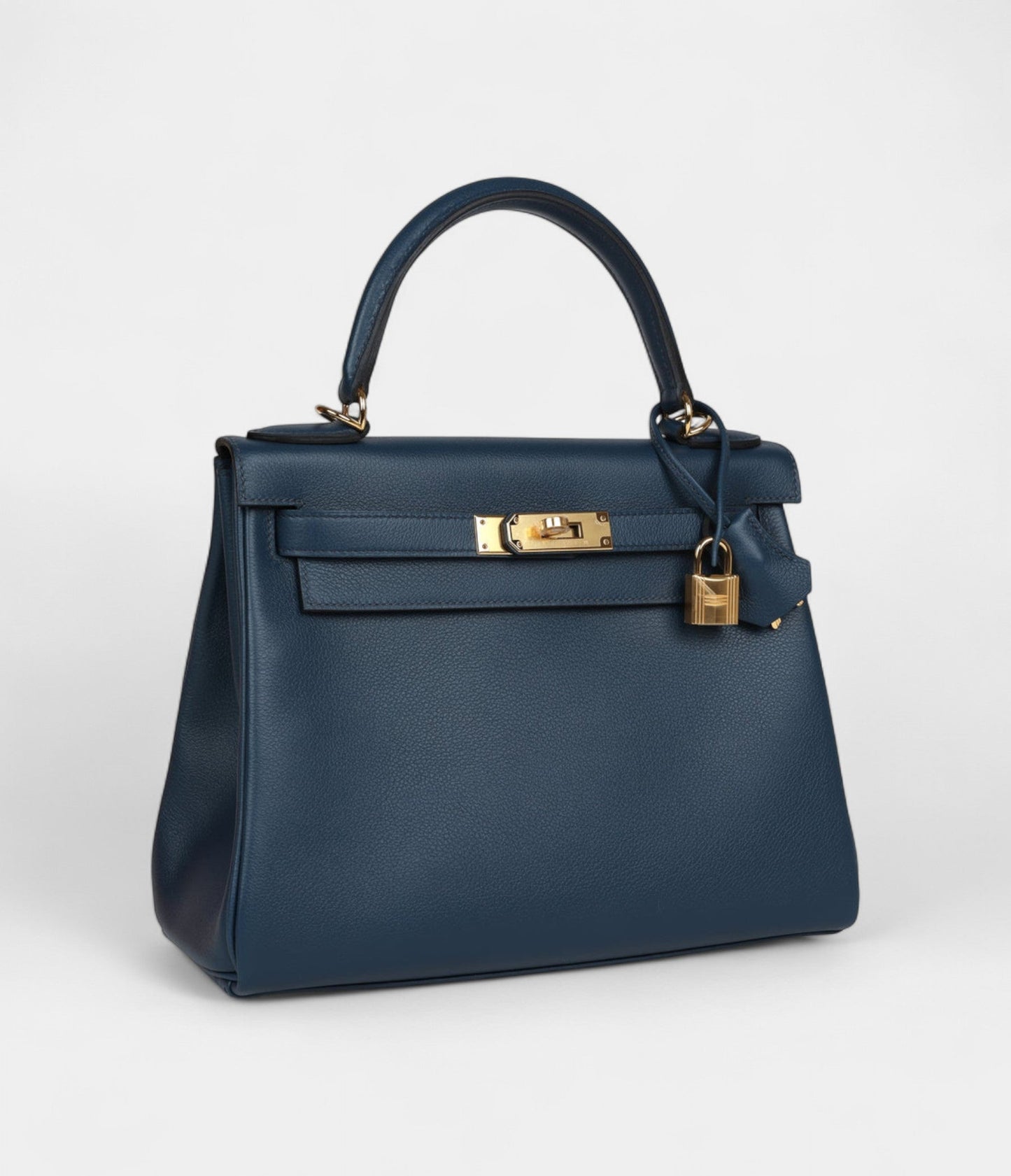 Hermes Kelly 28 Deep Bleu Evercolor Gold Hardware