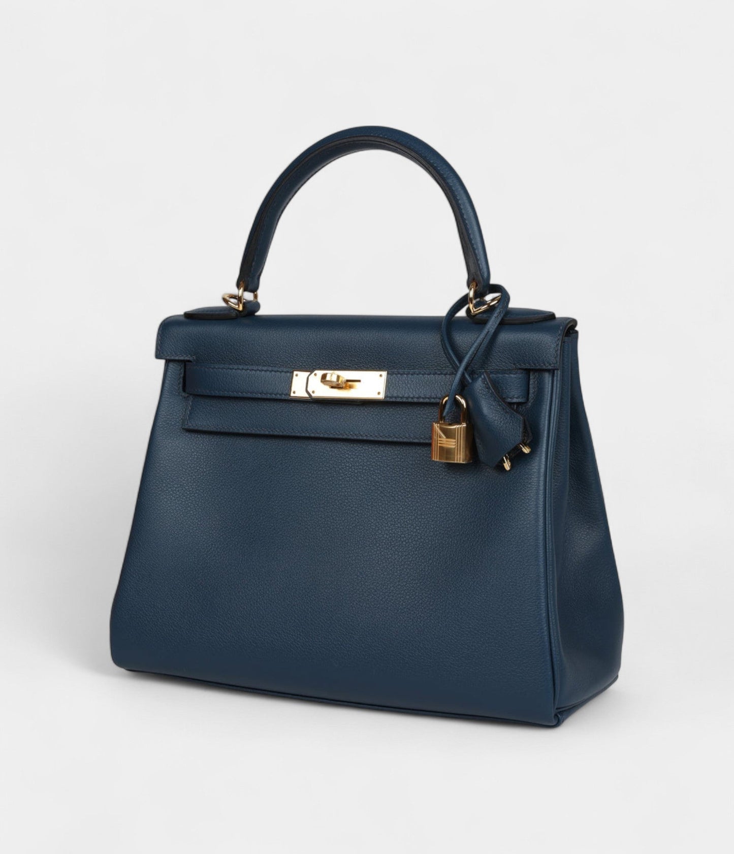 Hermes Kelly 28 Deep Bleu Evercolor Gold Hardware