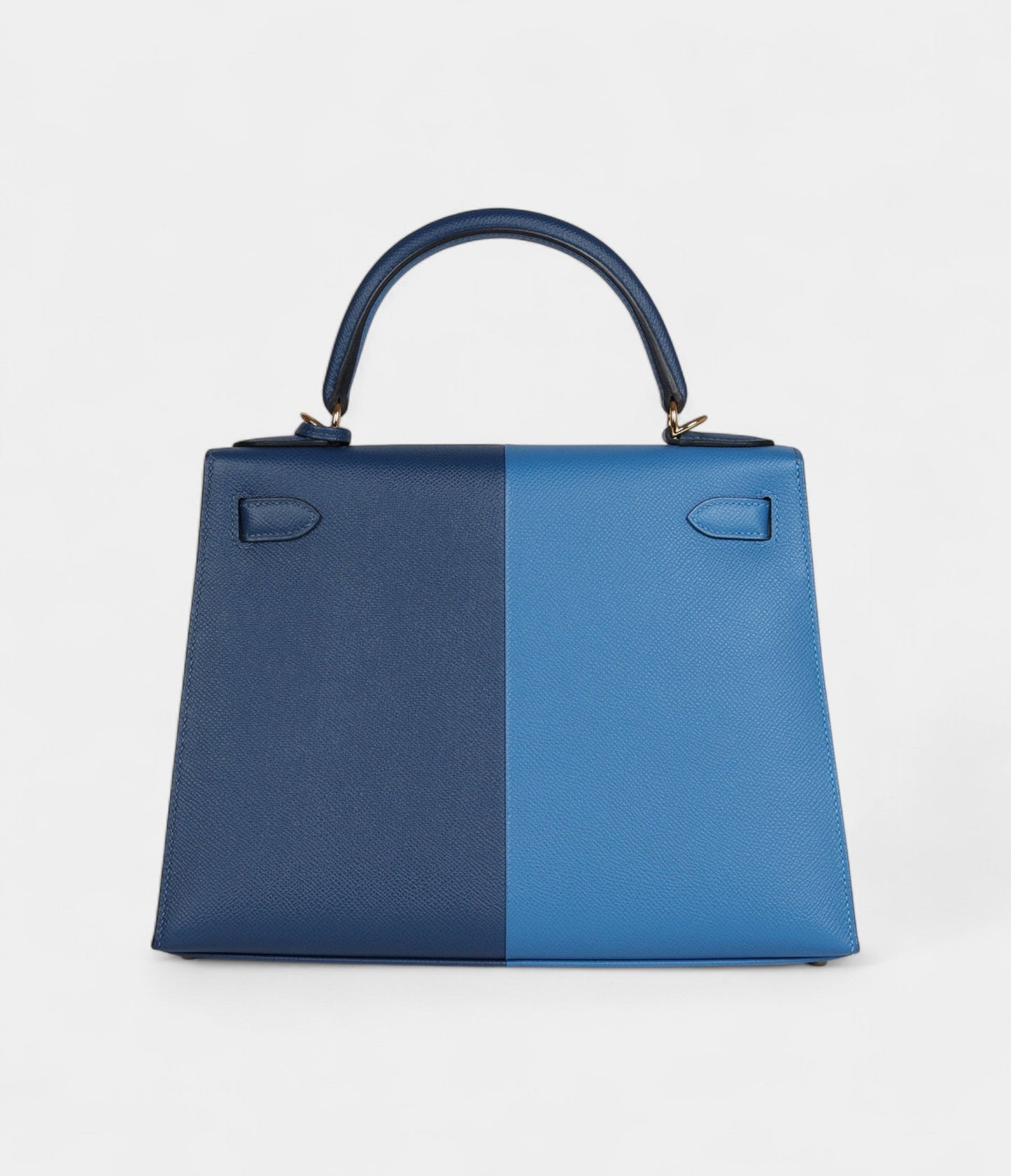 Hermes Kelly 28 Deep Blue Coat and Mykonos Epsom Gold Hardware