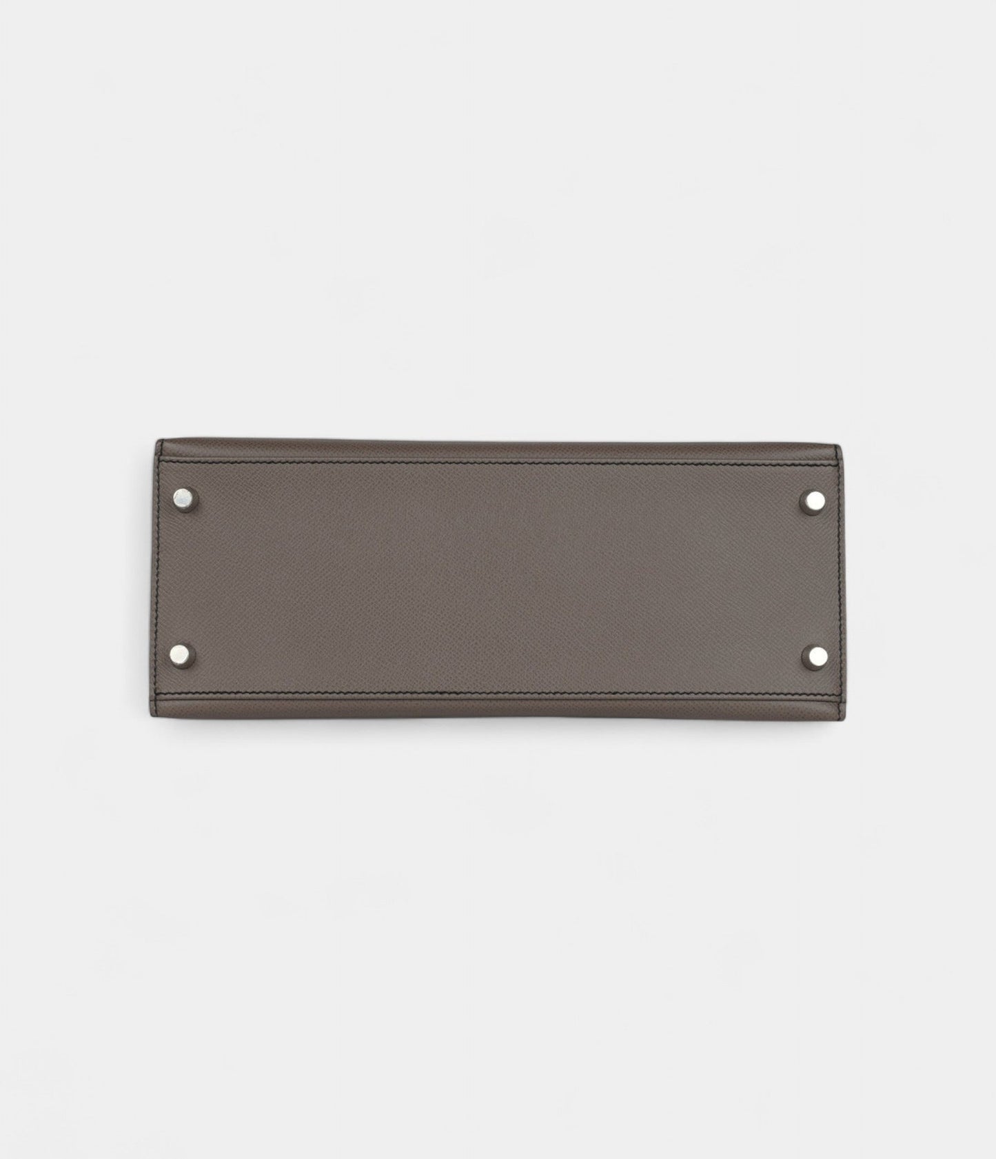 Hermes Kelly 28 Etain and Black Epsom Brushed Palladium Hardware