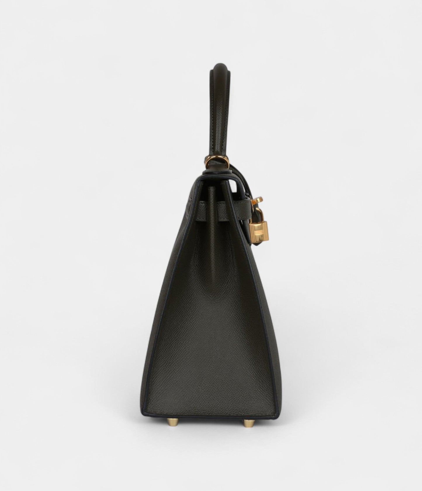Hermes Kelly 28 Green Grey Epsom Gold Hardware