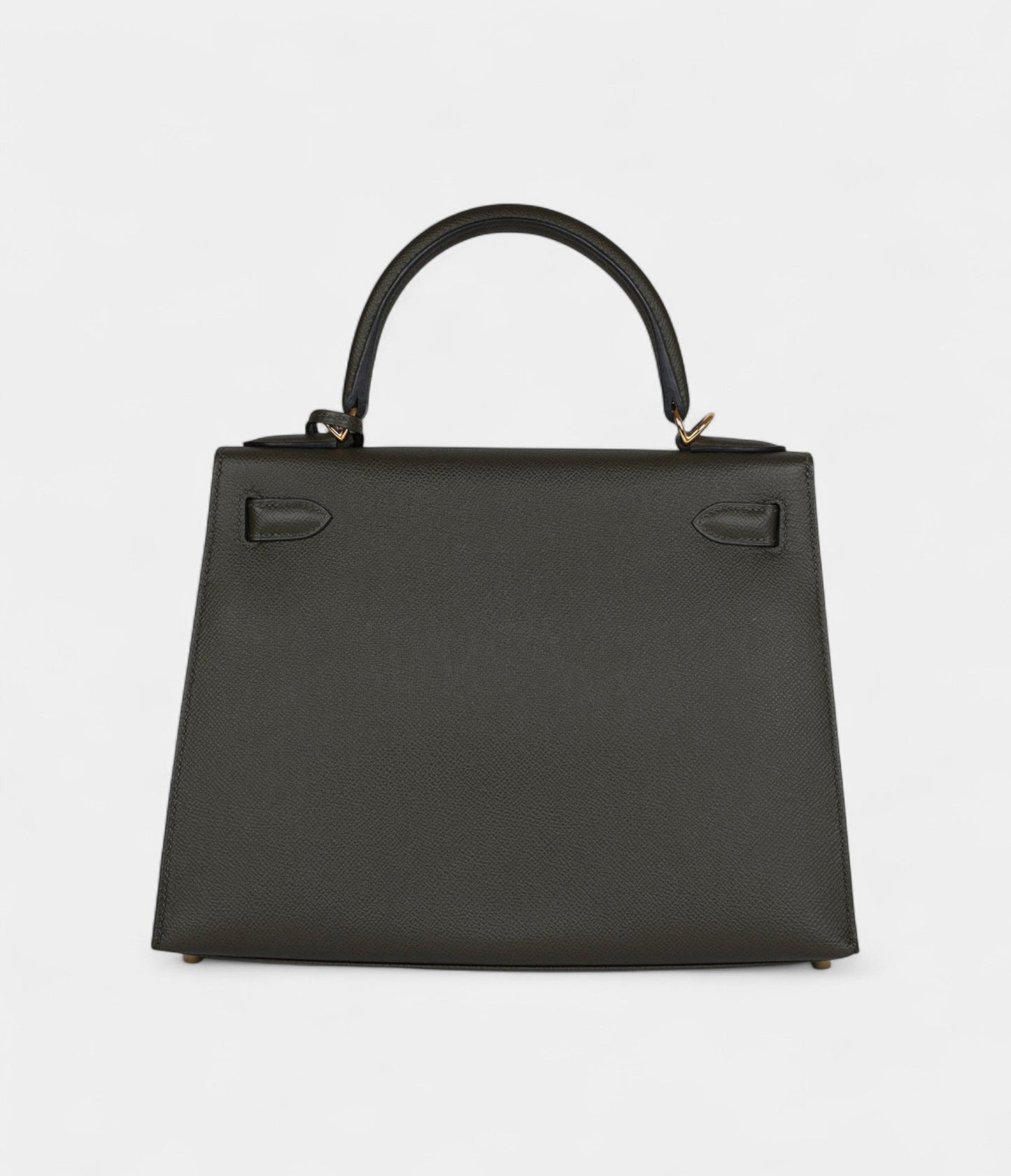 Hermes Kelly 28 Green Grey Epsom Gold Hardware