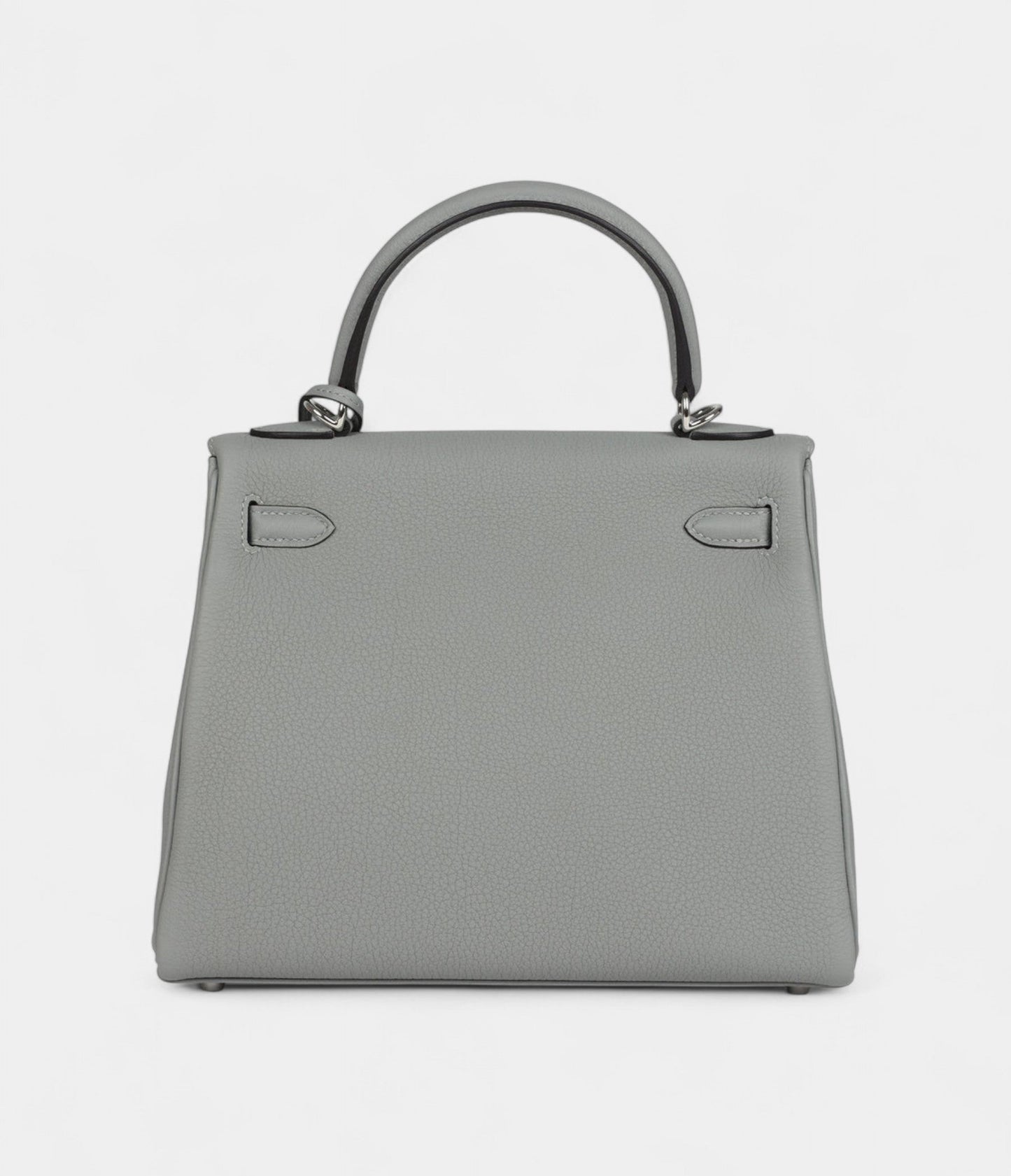 Hermes Kelly 28 Grey Seagull Togo Palladium Hardware