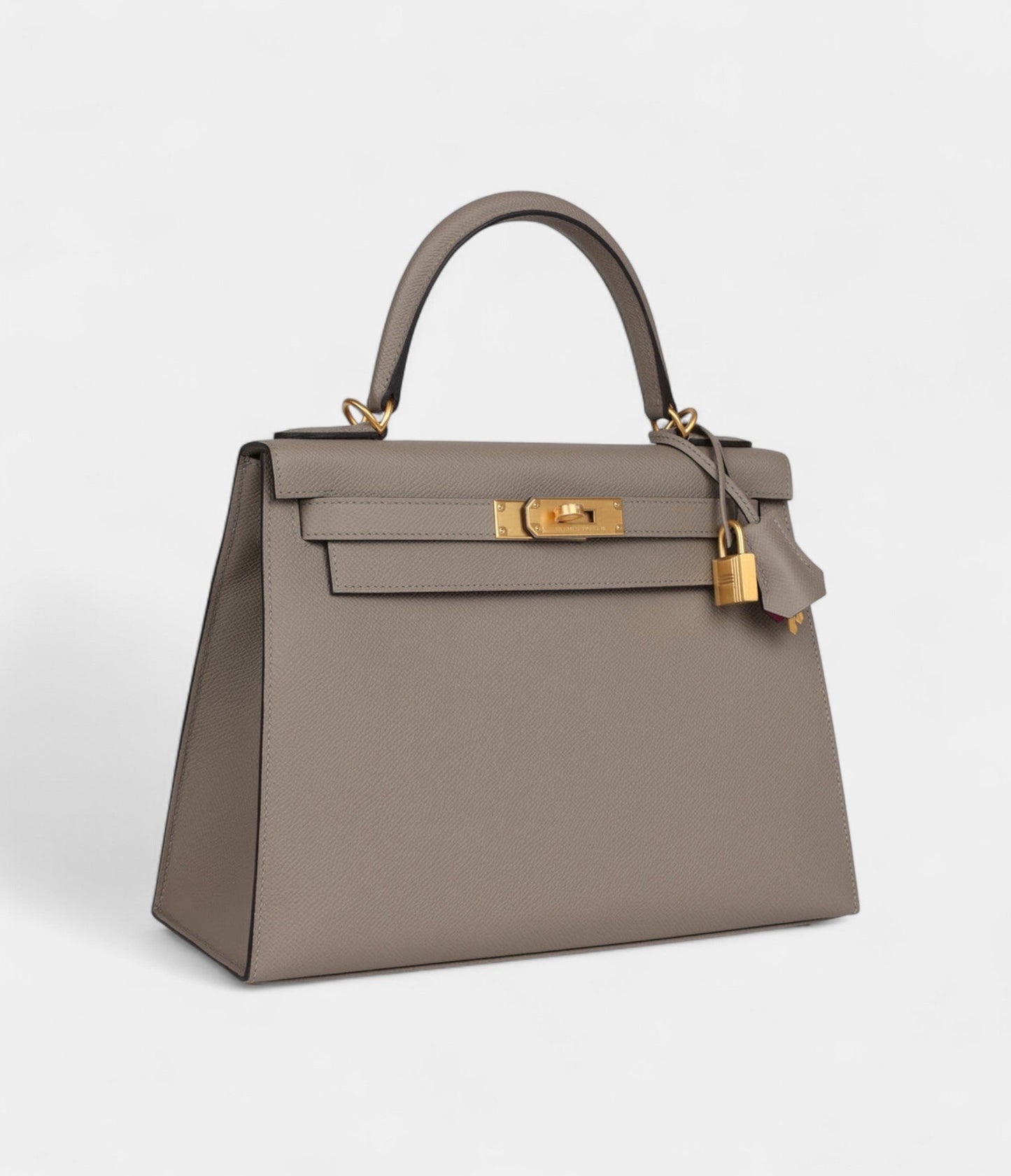 Hermes Kelly 28 Gris Asphalte Verso Epsom Brushed Gold Hardware