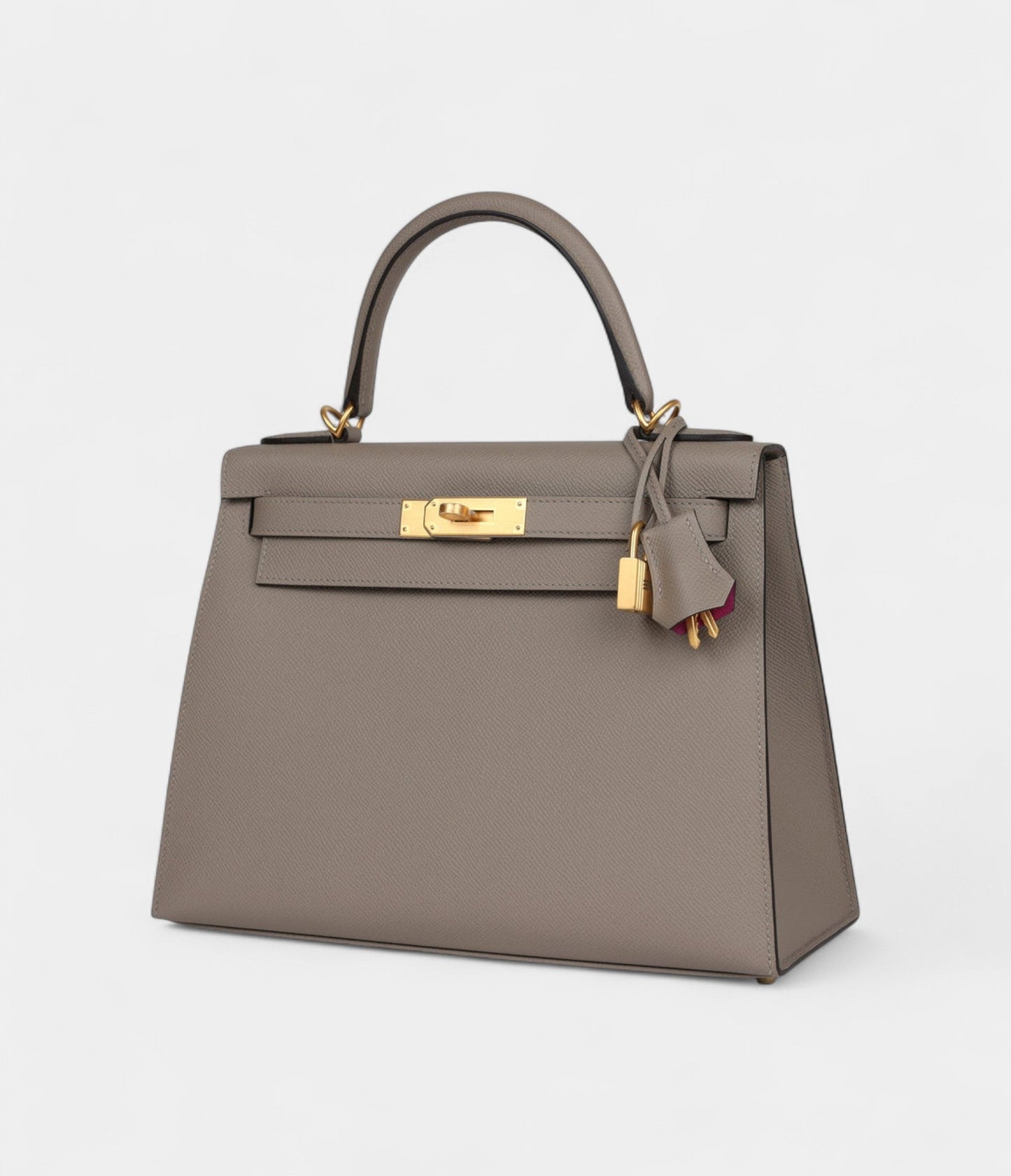 Hermes Kelly 28 Gris Asphalte Verso Epsom Brushed Gold Hardware