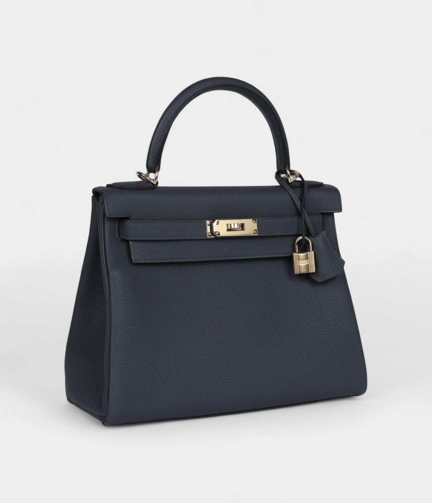 Hermes Kelly 28 Gris Misty Togo Permabrass Hardware