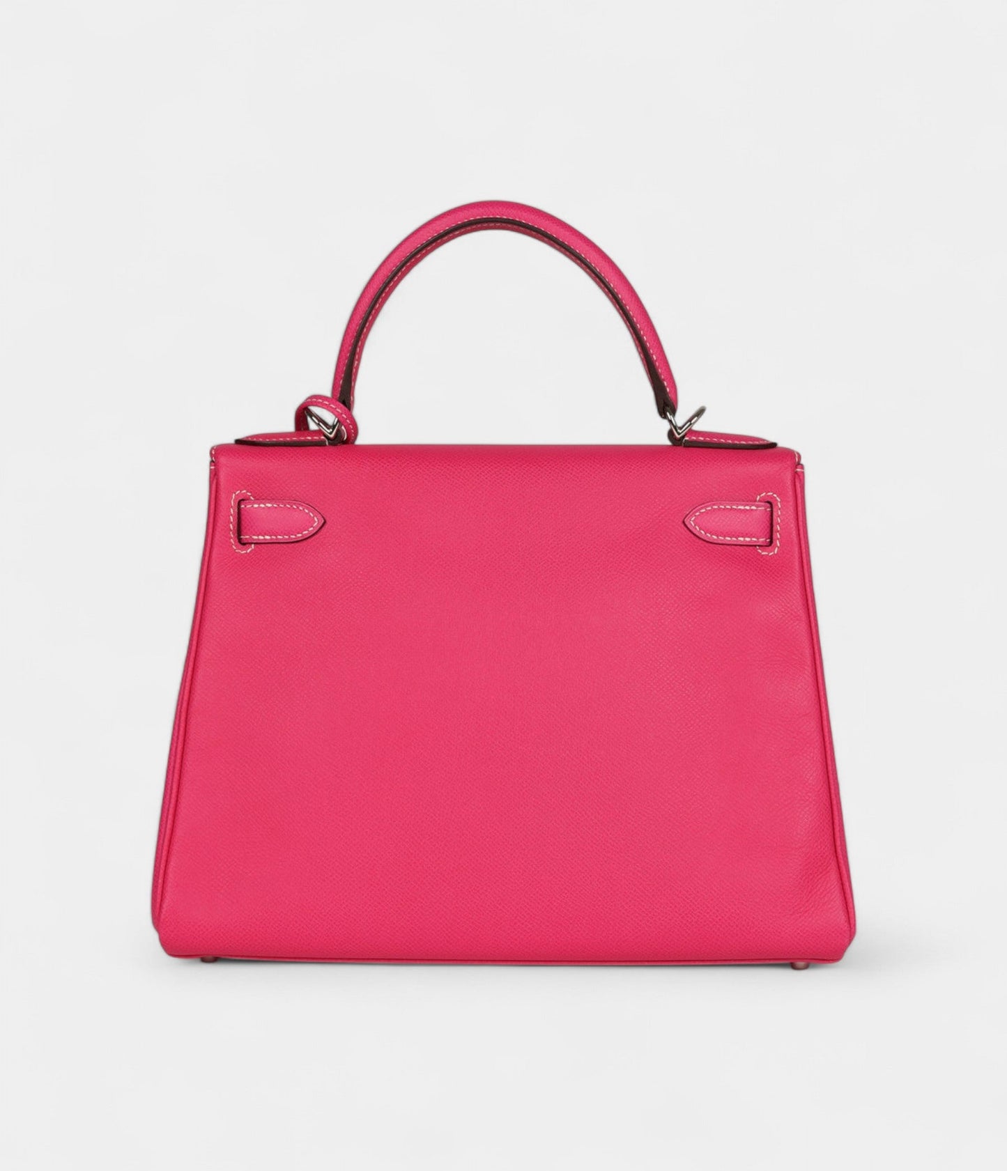 Hermes Kelly 28 Rose Tyrien Candy Epsom Palladium Hardware