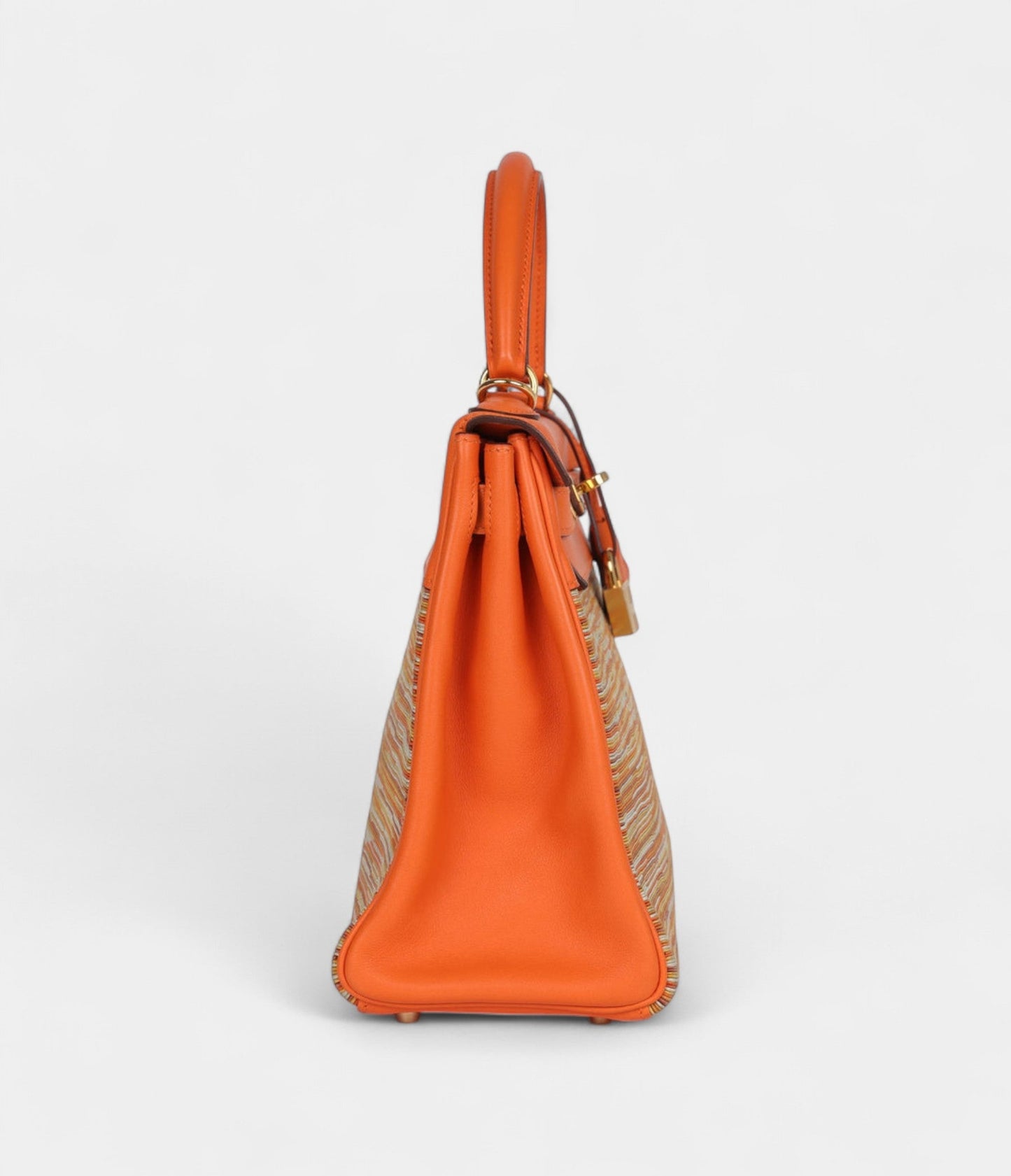 Hermes Kelly 28 Vibrato Orange Evercalf Gold Hardware